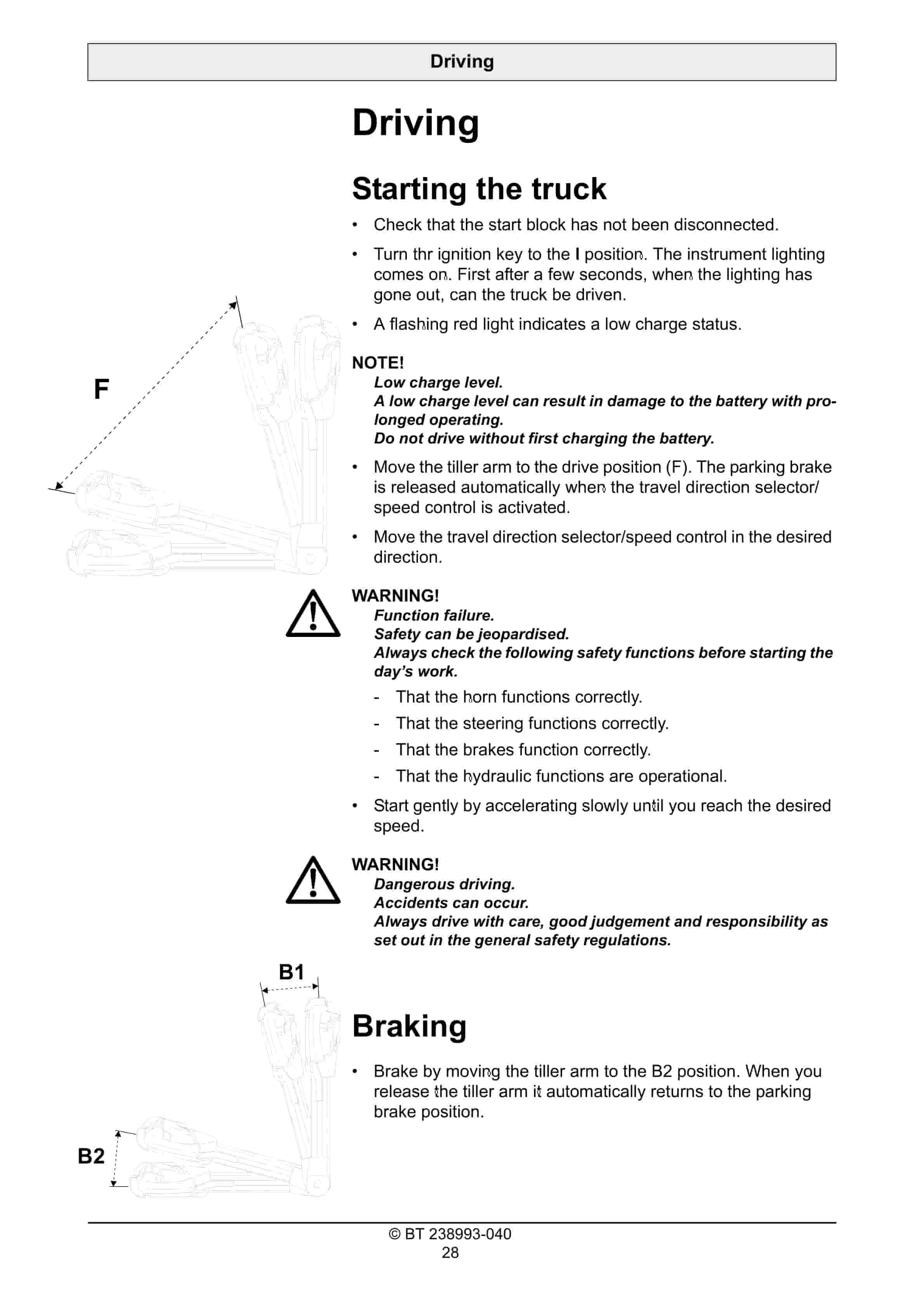 Alternative view of BT LWE130 Operator Manual 238993-040