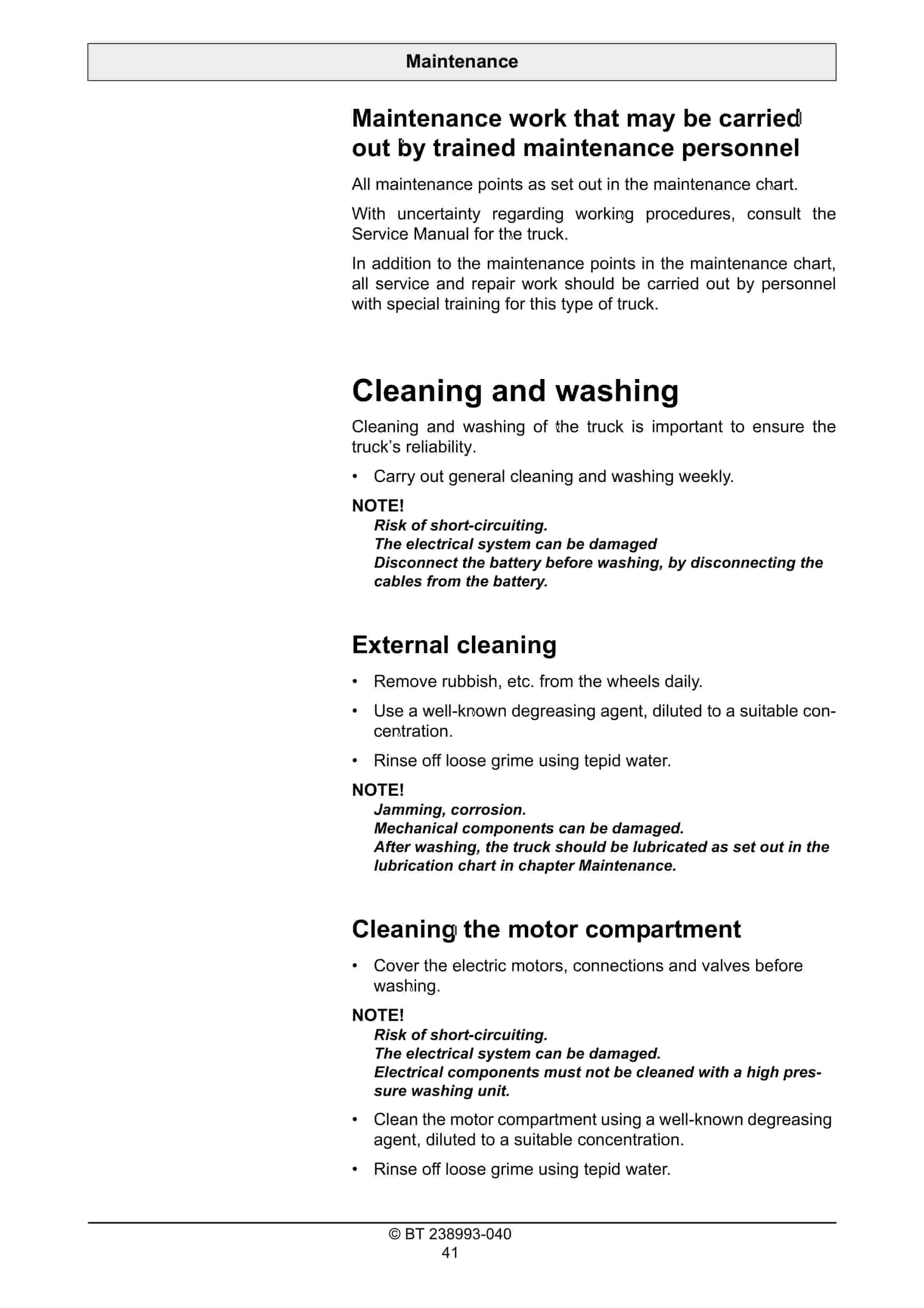 BT LWE130 Operator Manual 238993-040 4 BT LWE130 Operator Manual 238993-040 - Image 4