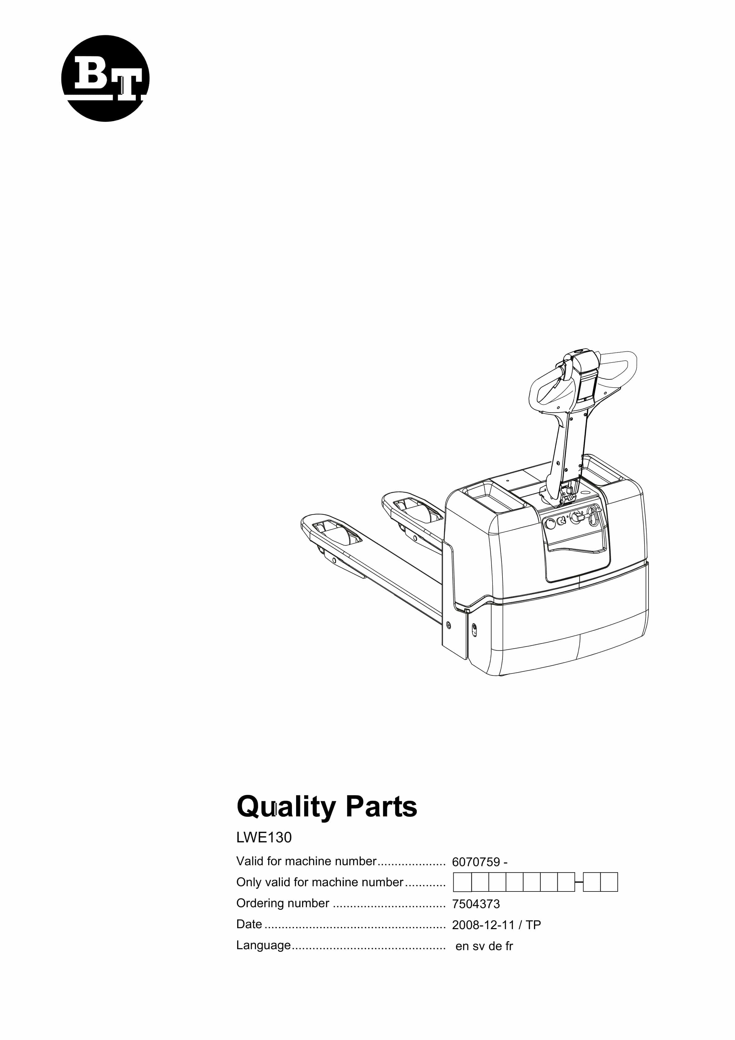 BT LWE130 Quality Parts 7504373