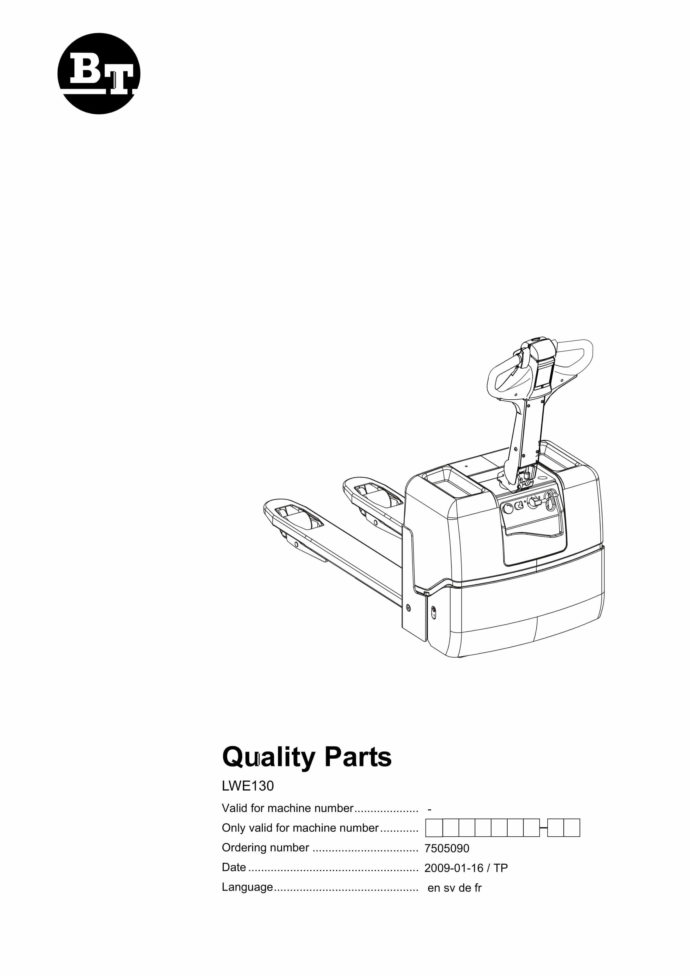BT LWE130 Quality Parts 7505090