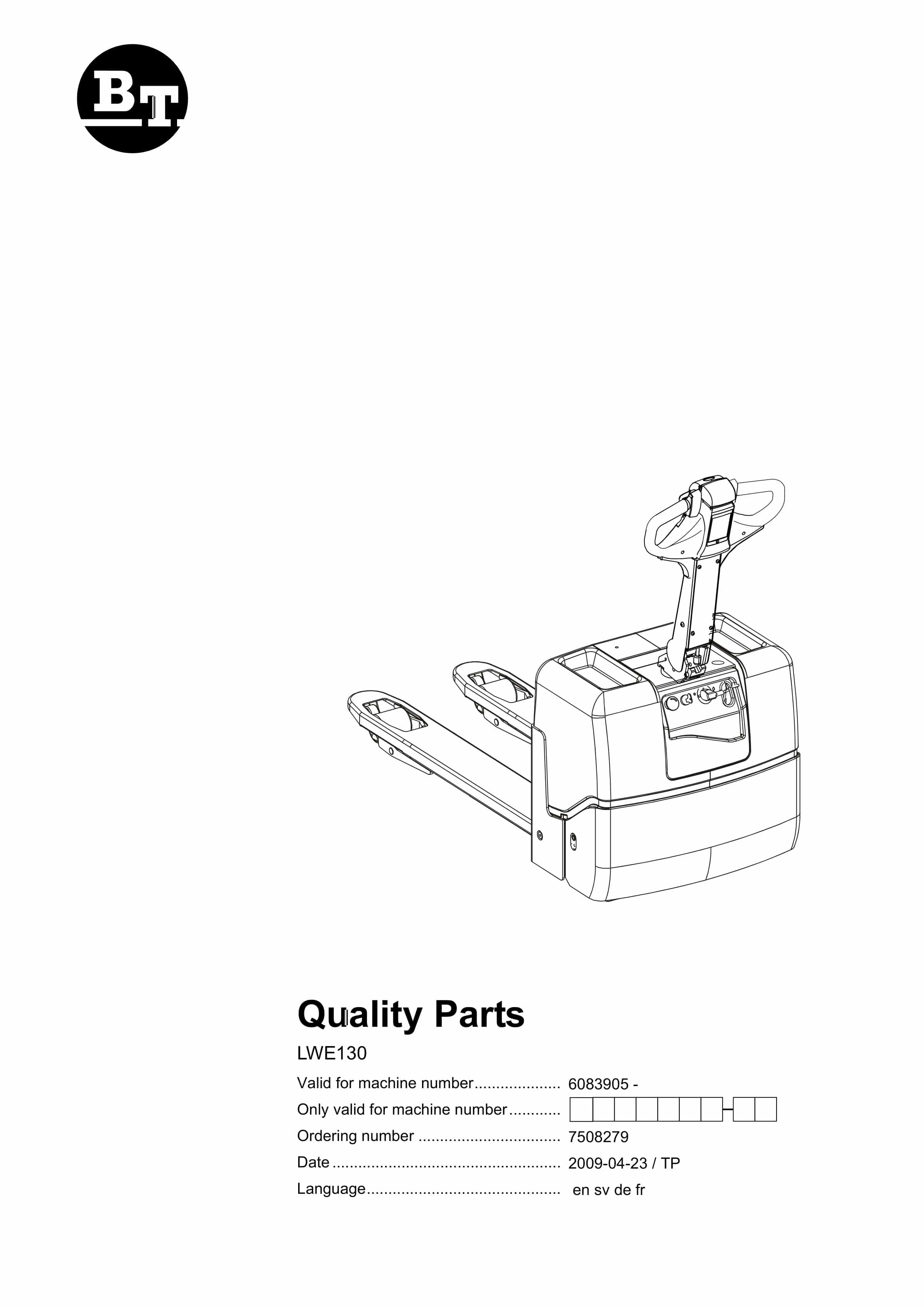 BT LWE130 Quality Parts 7508279