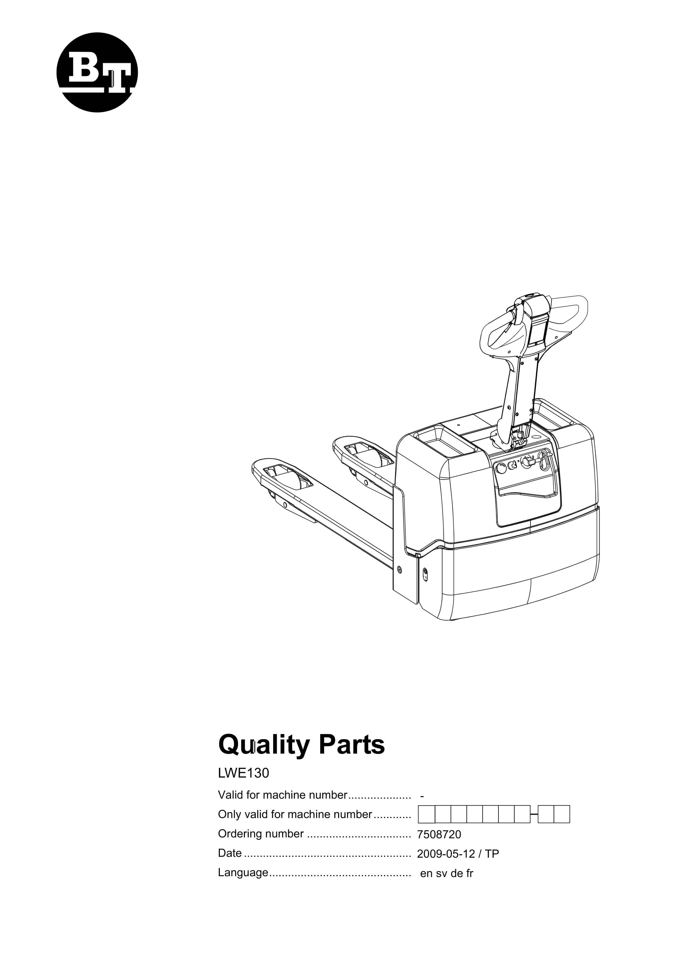 BT LWE130 Quality Parts 7508720