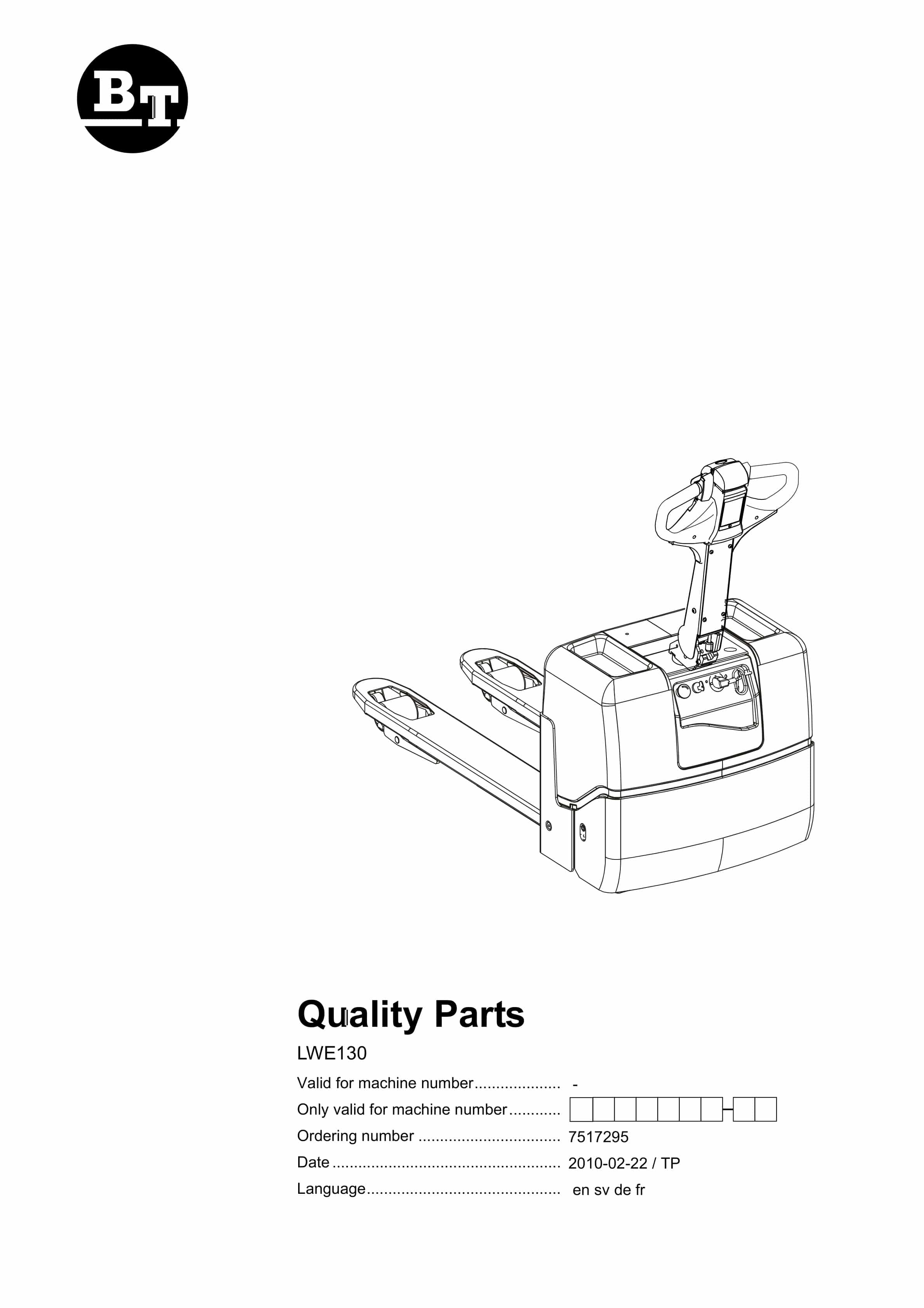 BT LWE130 Quality Parts 7517295