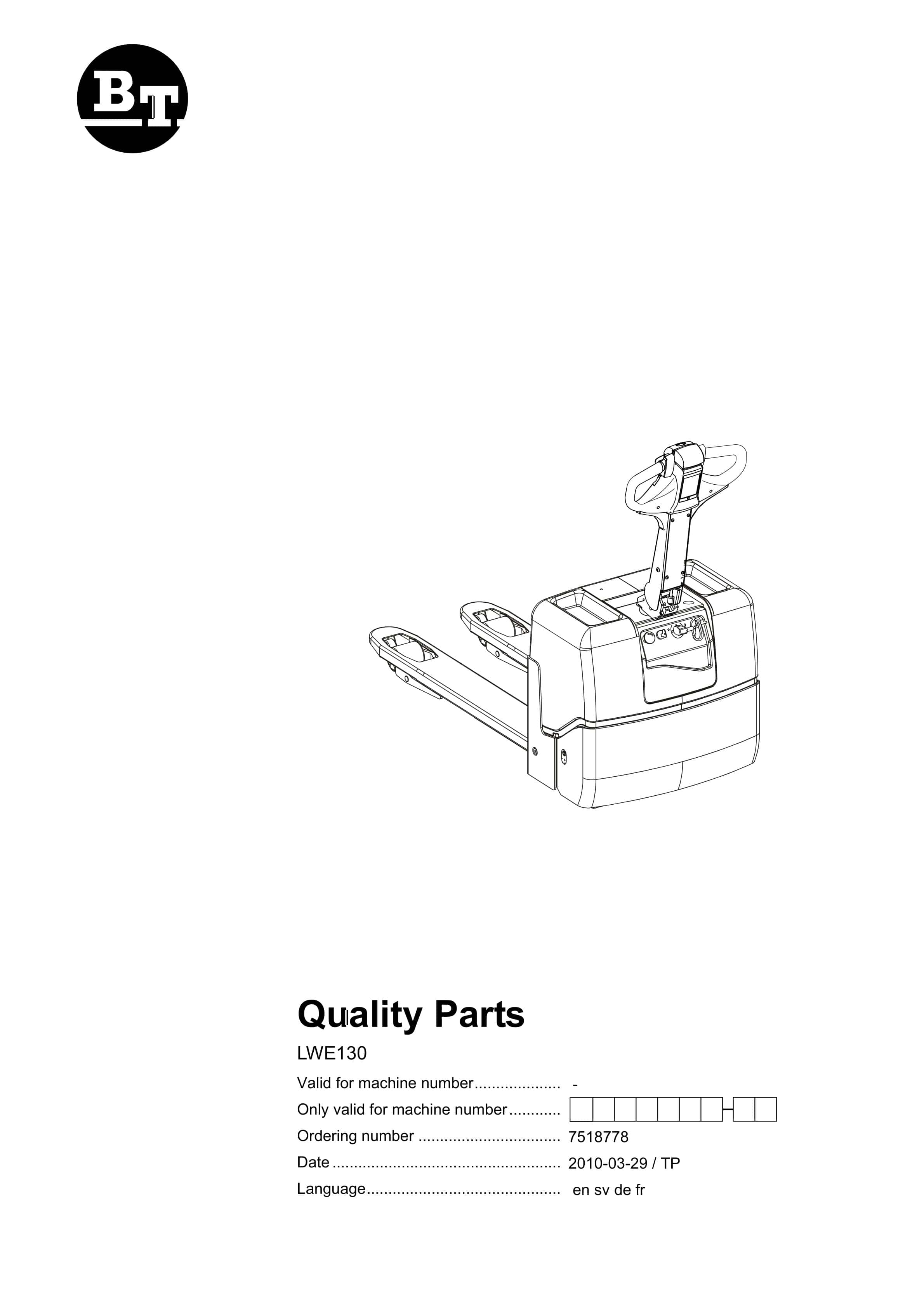 BT LWE130 Quality Parts 7518778