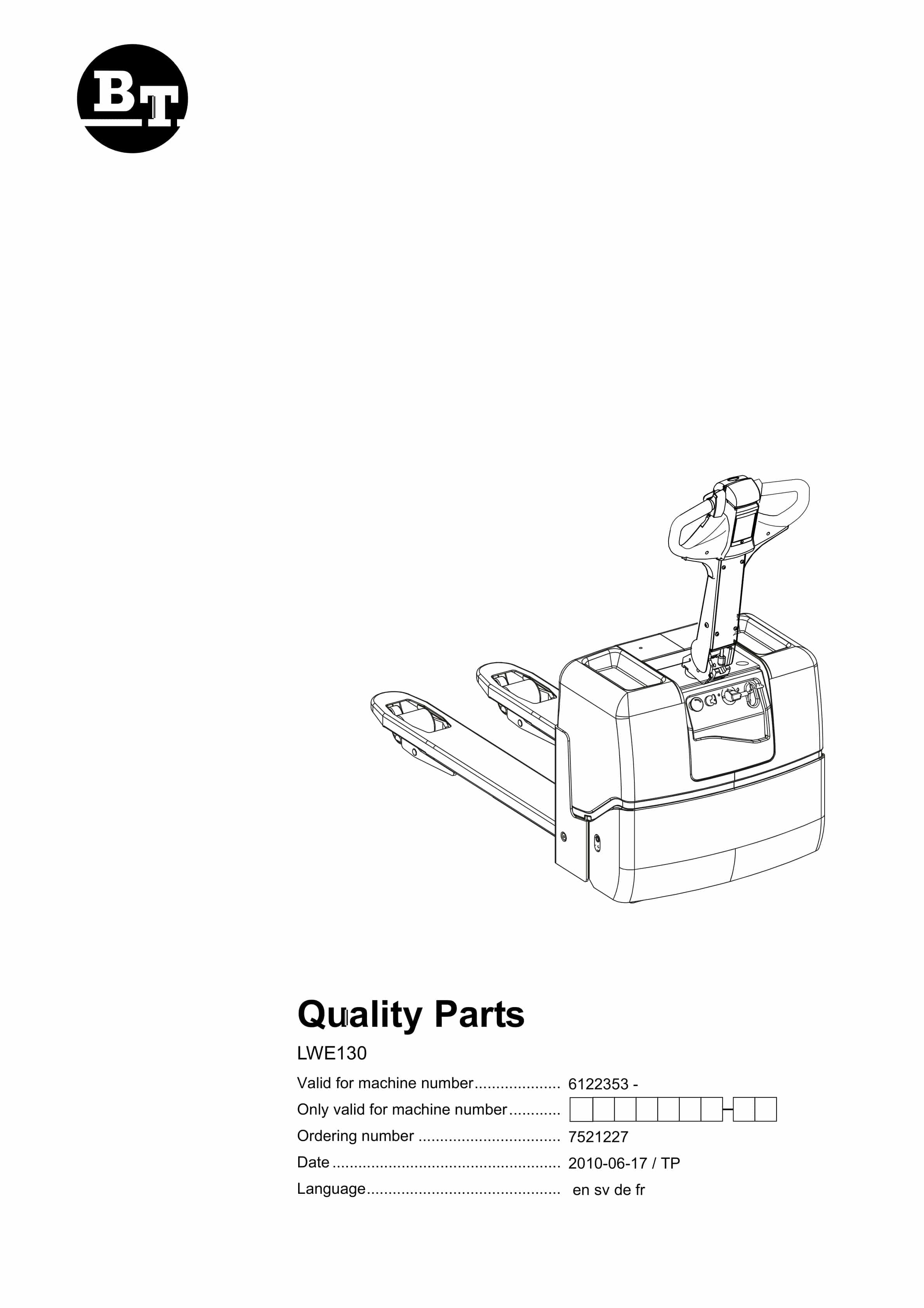 BT LWE130 Quality Parts 7521227