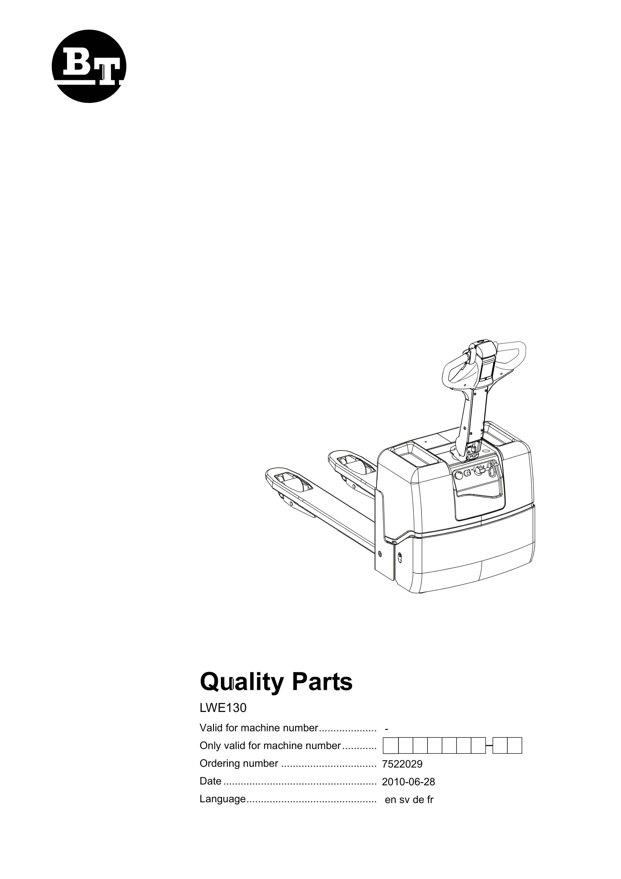 BT LWE130 Quality Parts 7522029