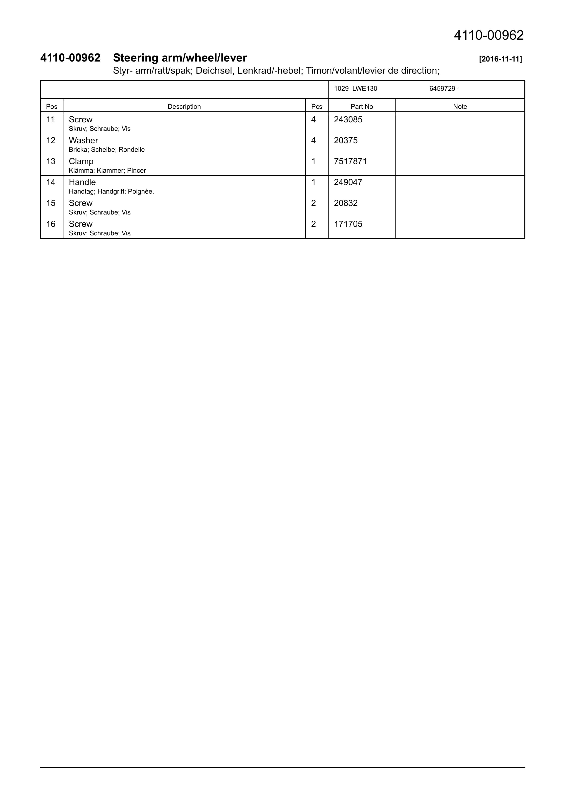 Alternative view of BT LWE130 Quality Parts 7588804