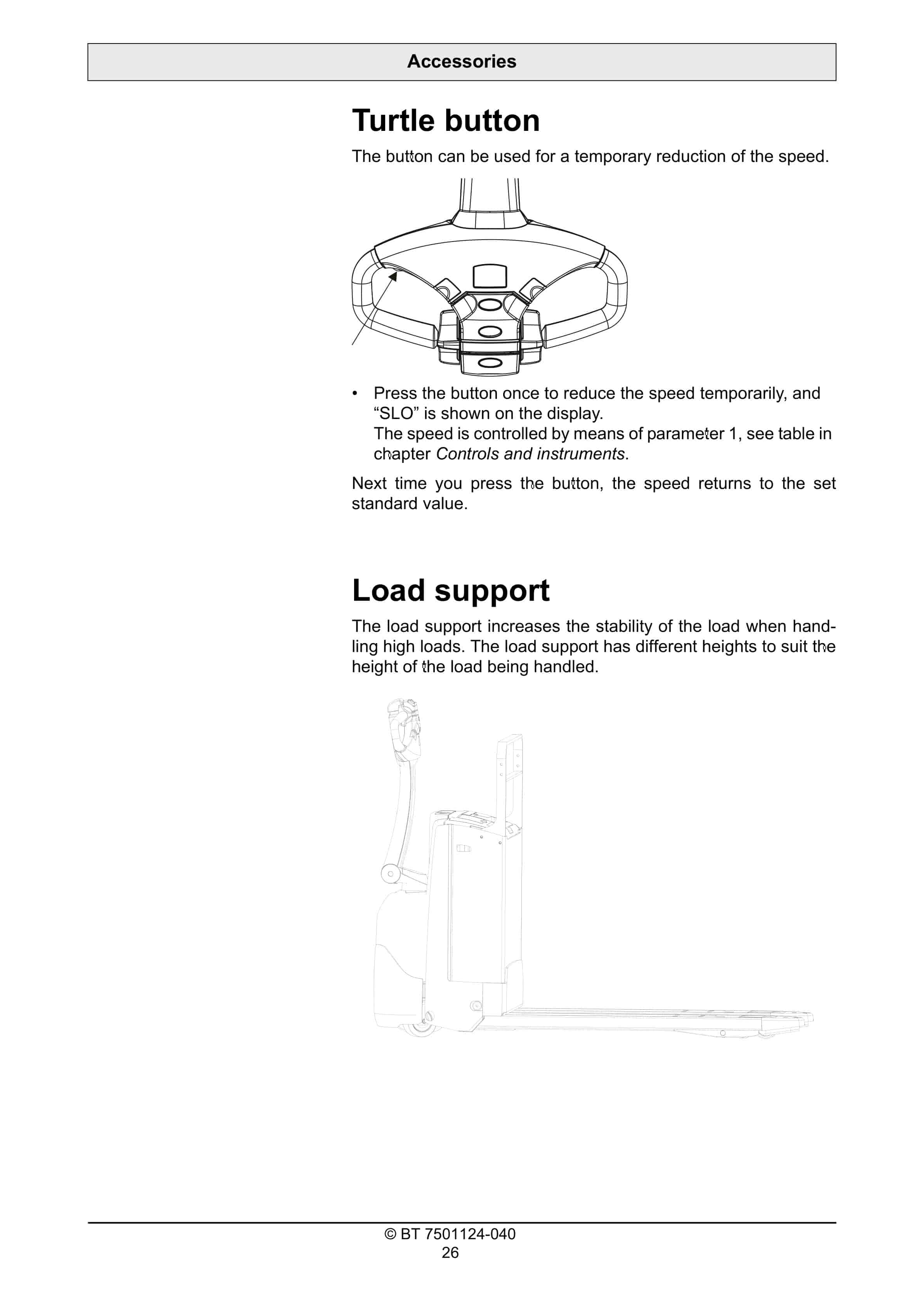 Alternative view of BT LWE140, LWE160, LWE180, LWE200, LWE250 Operator Manual 7501124-040