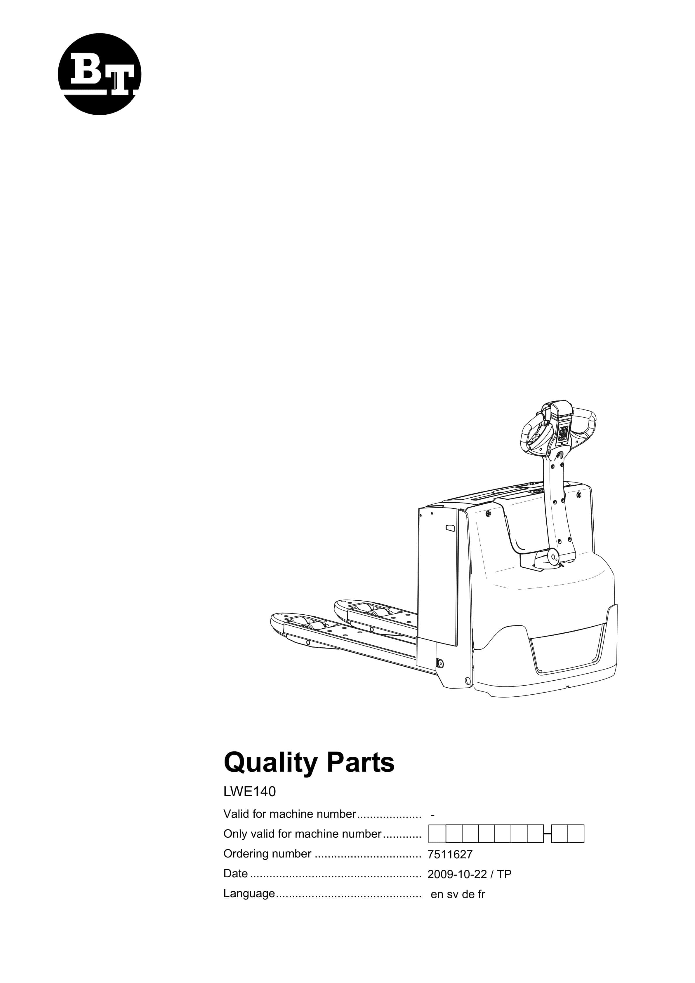 BT LWE140 Quality Parts 7511627