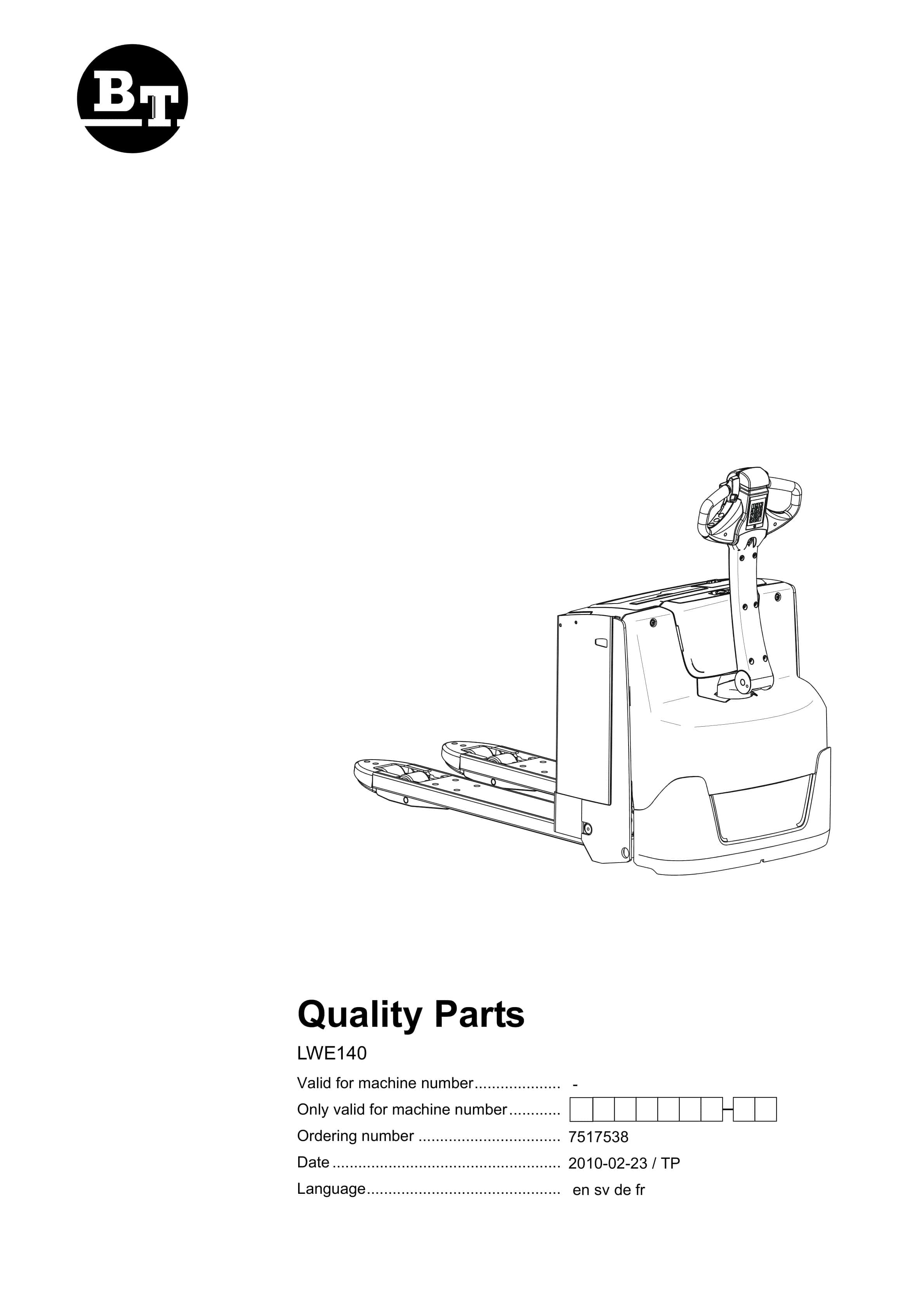 BT LWE140 Quality Parts 7517538