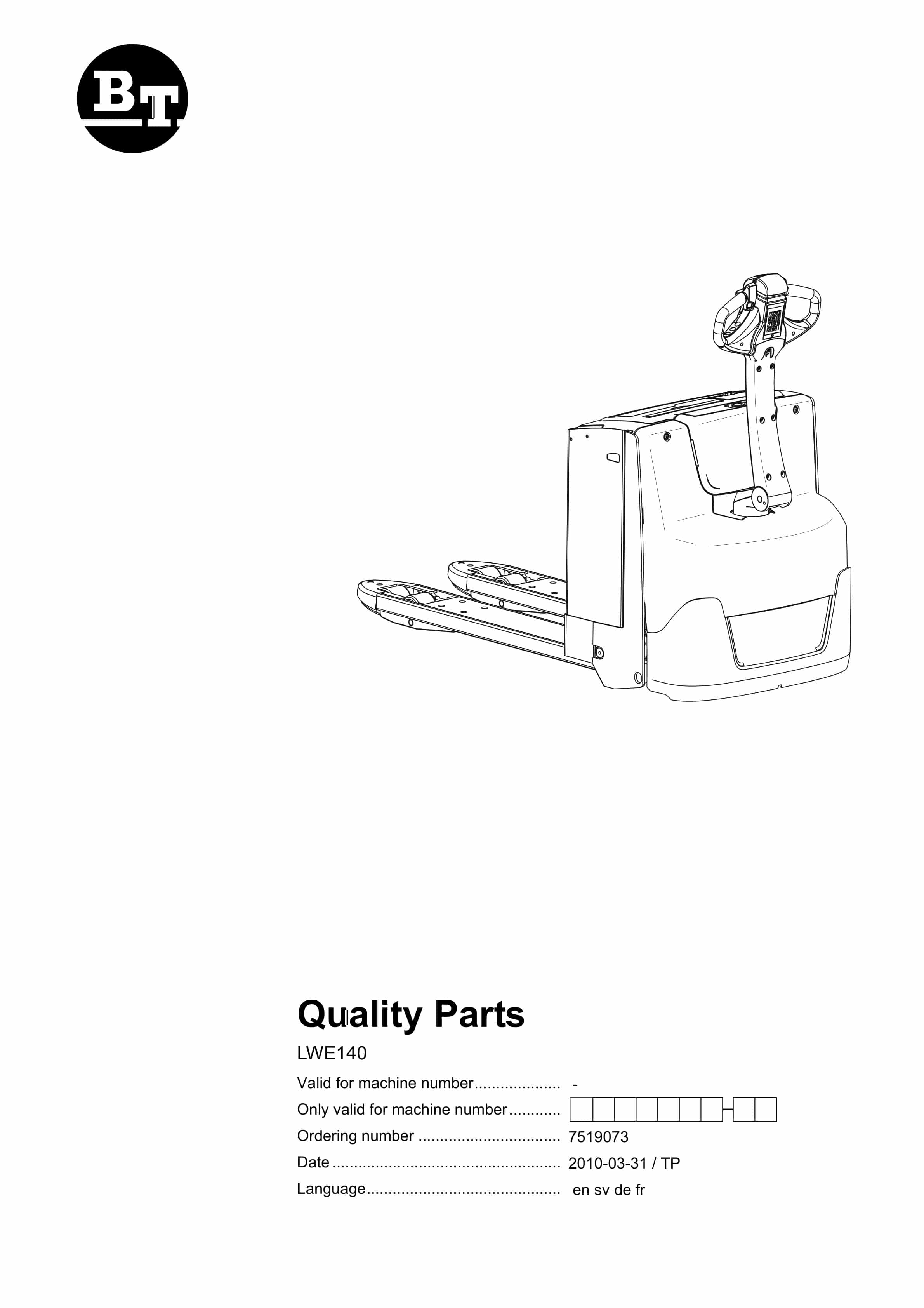 BT LWE140 Quality Parts 7519073