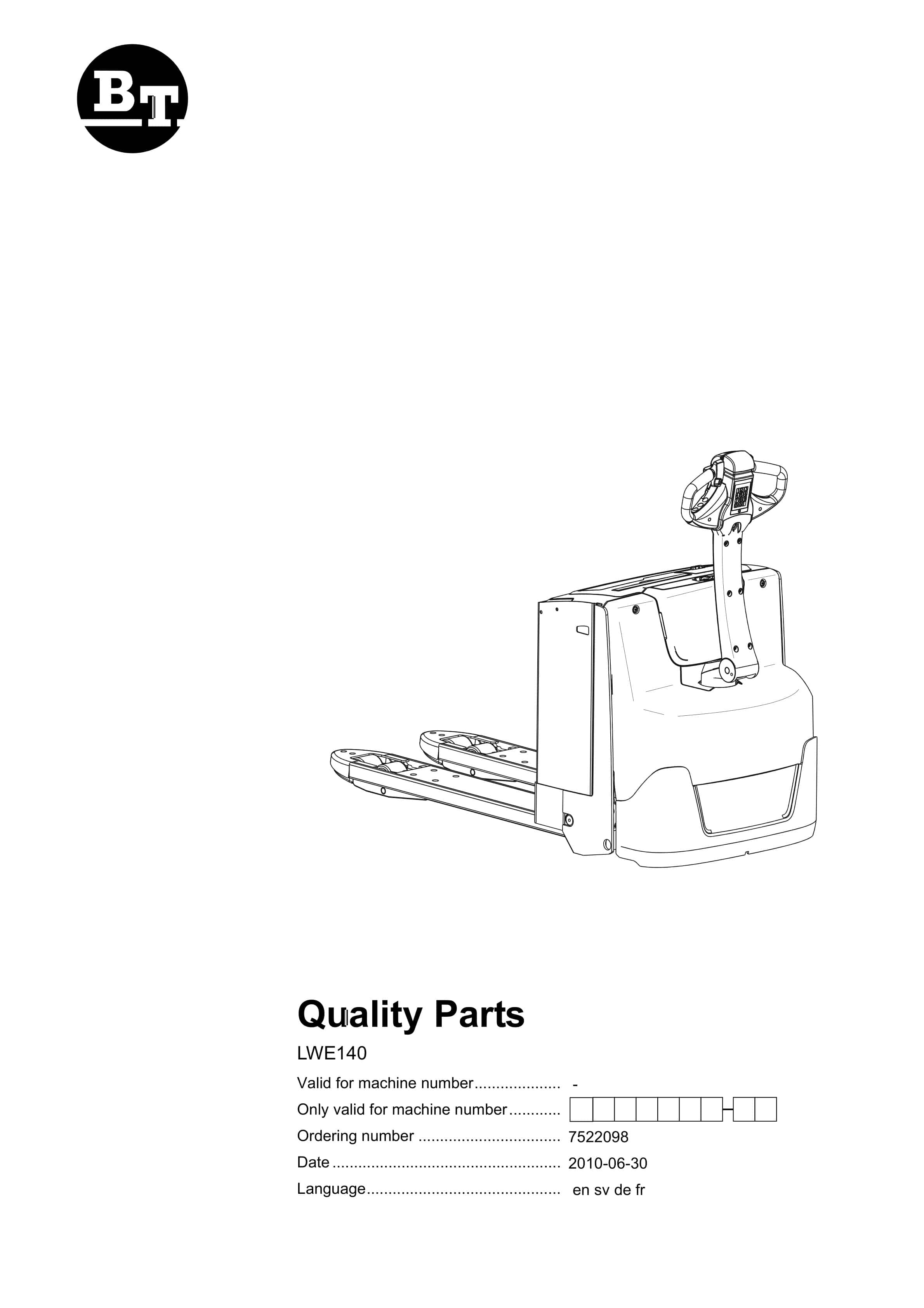 BT LWE140 Quality Parts 7522098
