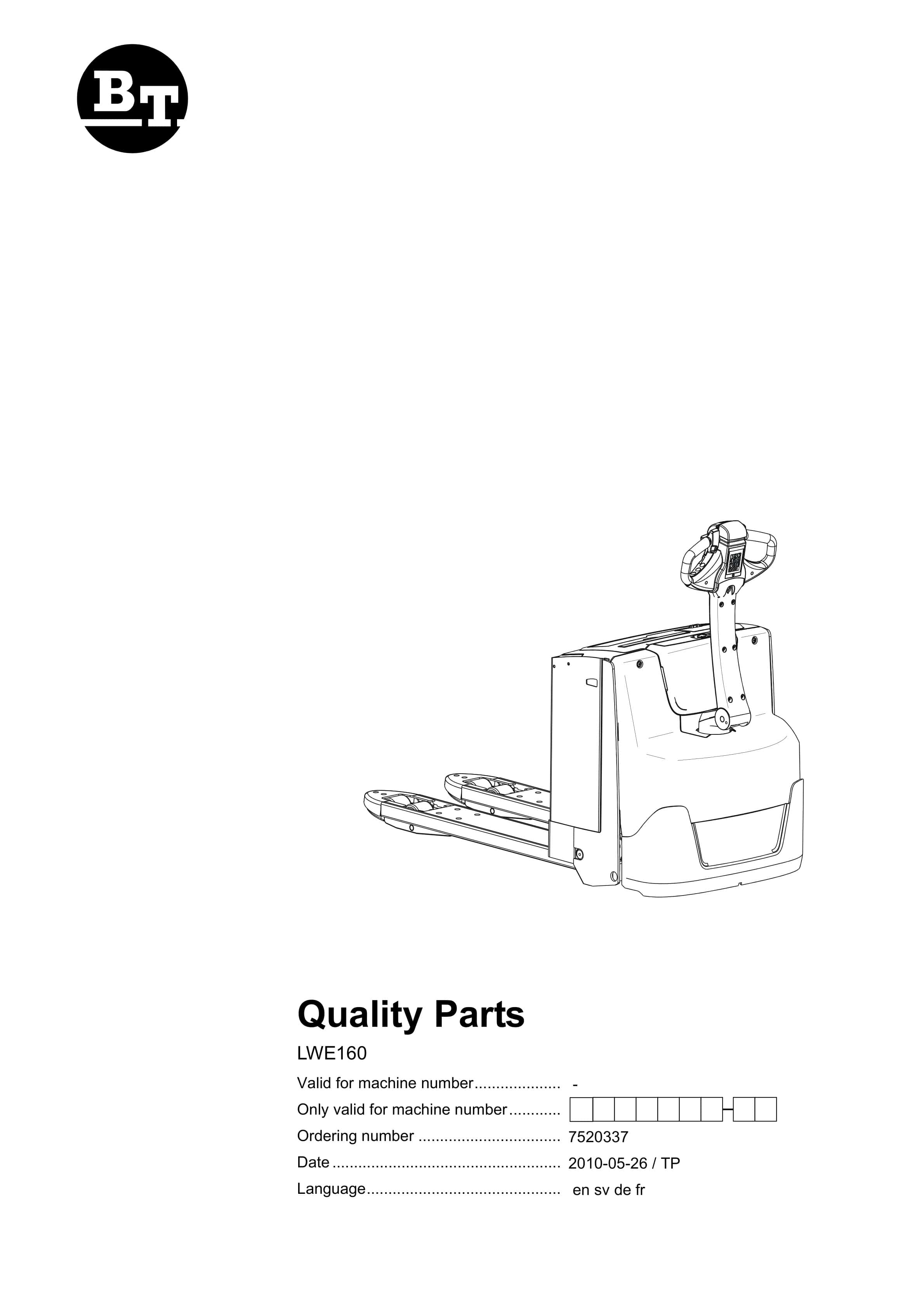 BT LWE160 Quality Parts 7520337