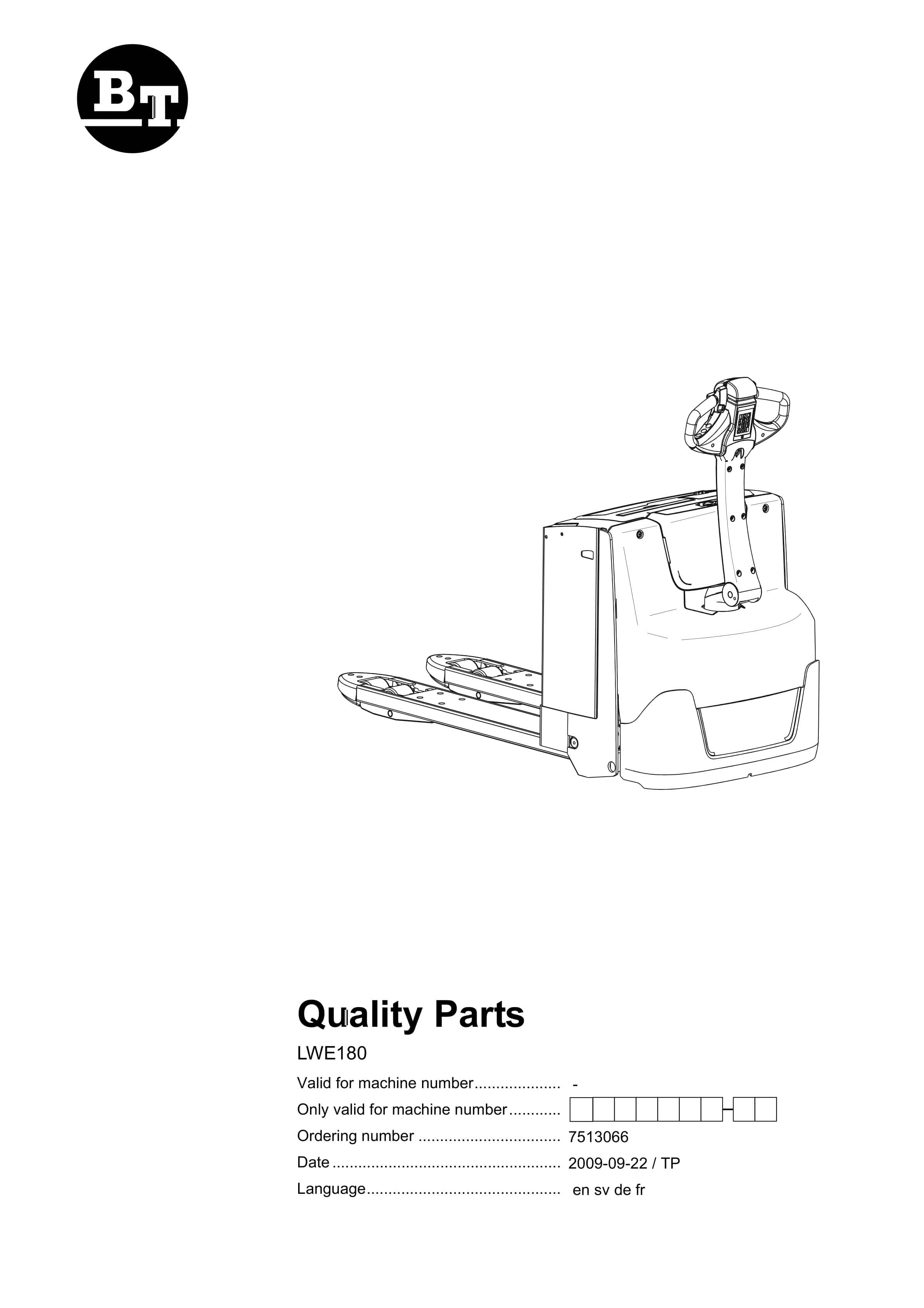 BT LWE180 Quality Parts 7513066