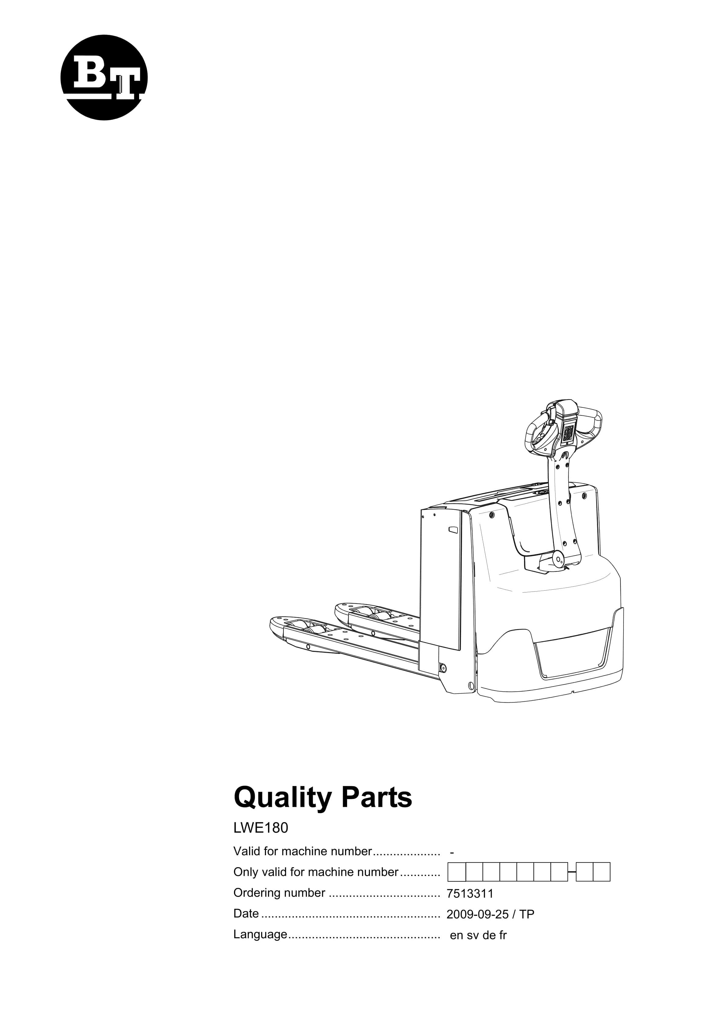BT LWE180 Quality Parts 7513311