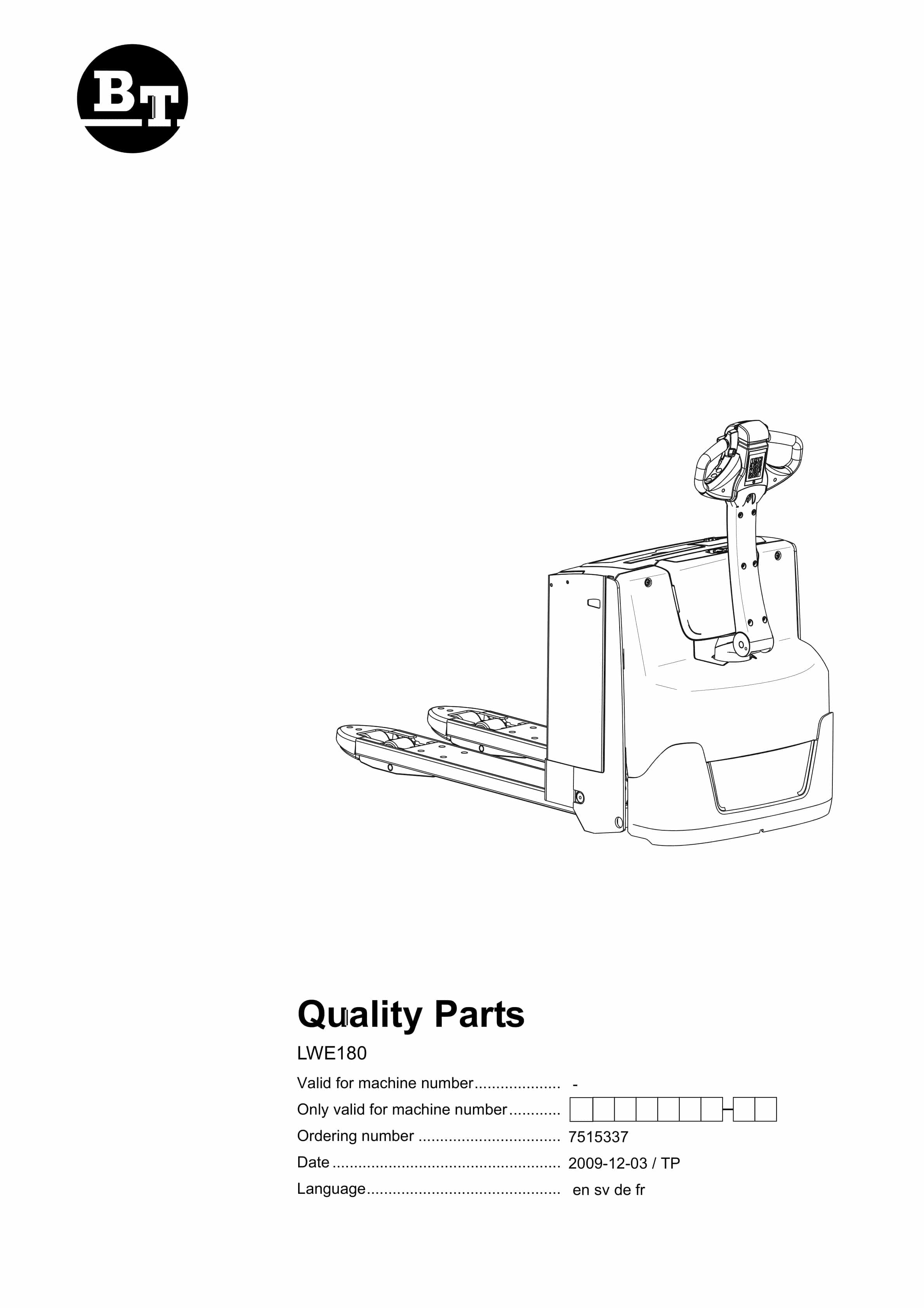 BT LWE180 Quality Parts 7515337