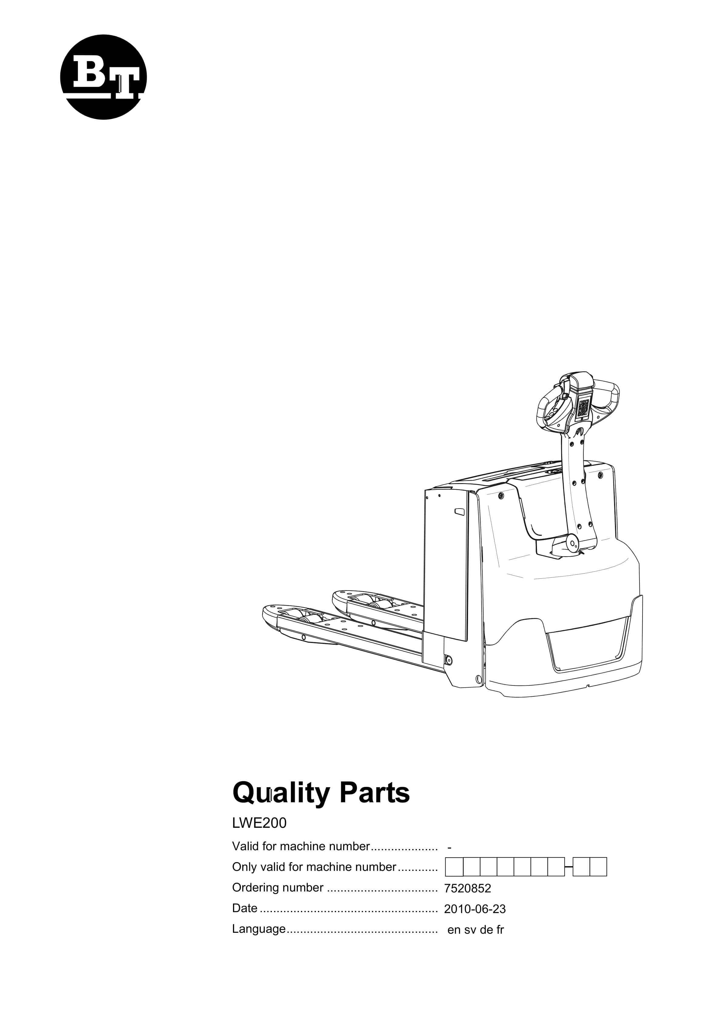 BT LWE200 Quality Parts 7520852