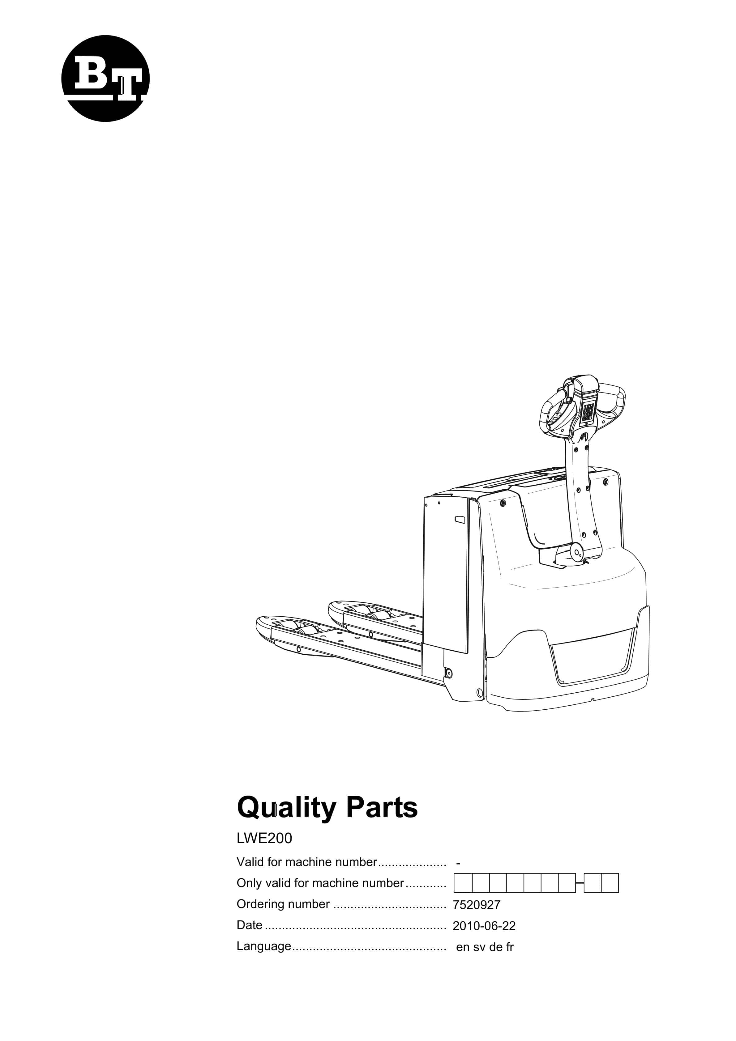 BT LWE200 Quality Parts 7520927