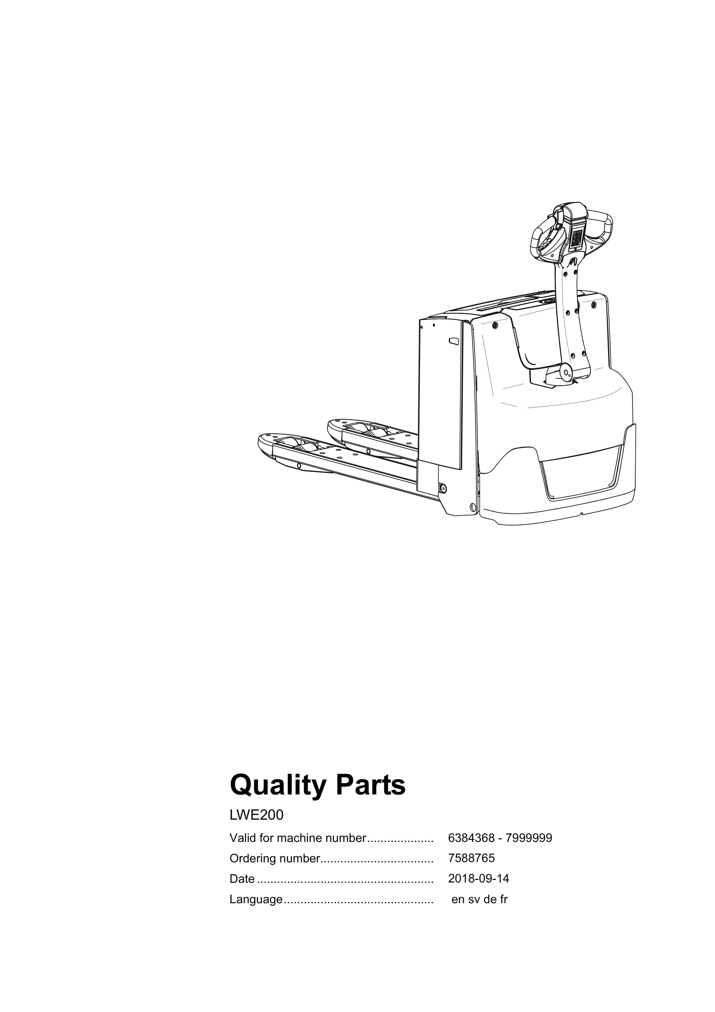 BT LWE200 Quality Parts 7588765
