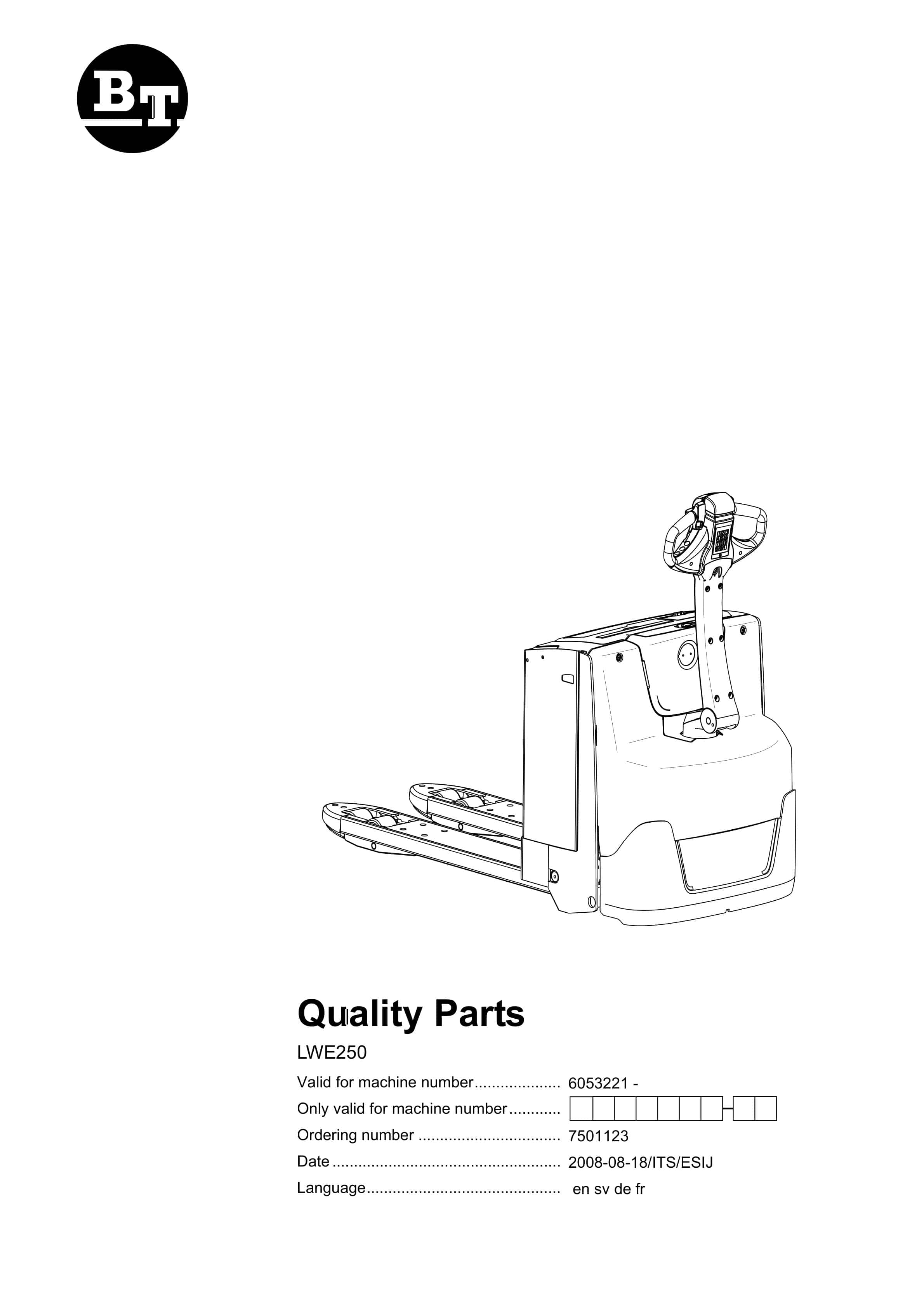 BT LWE250 Quality Parts 7501123