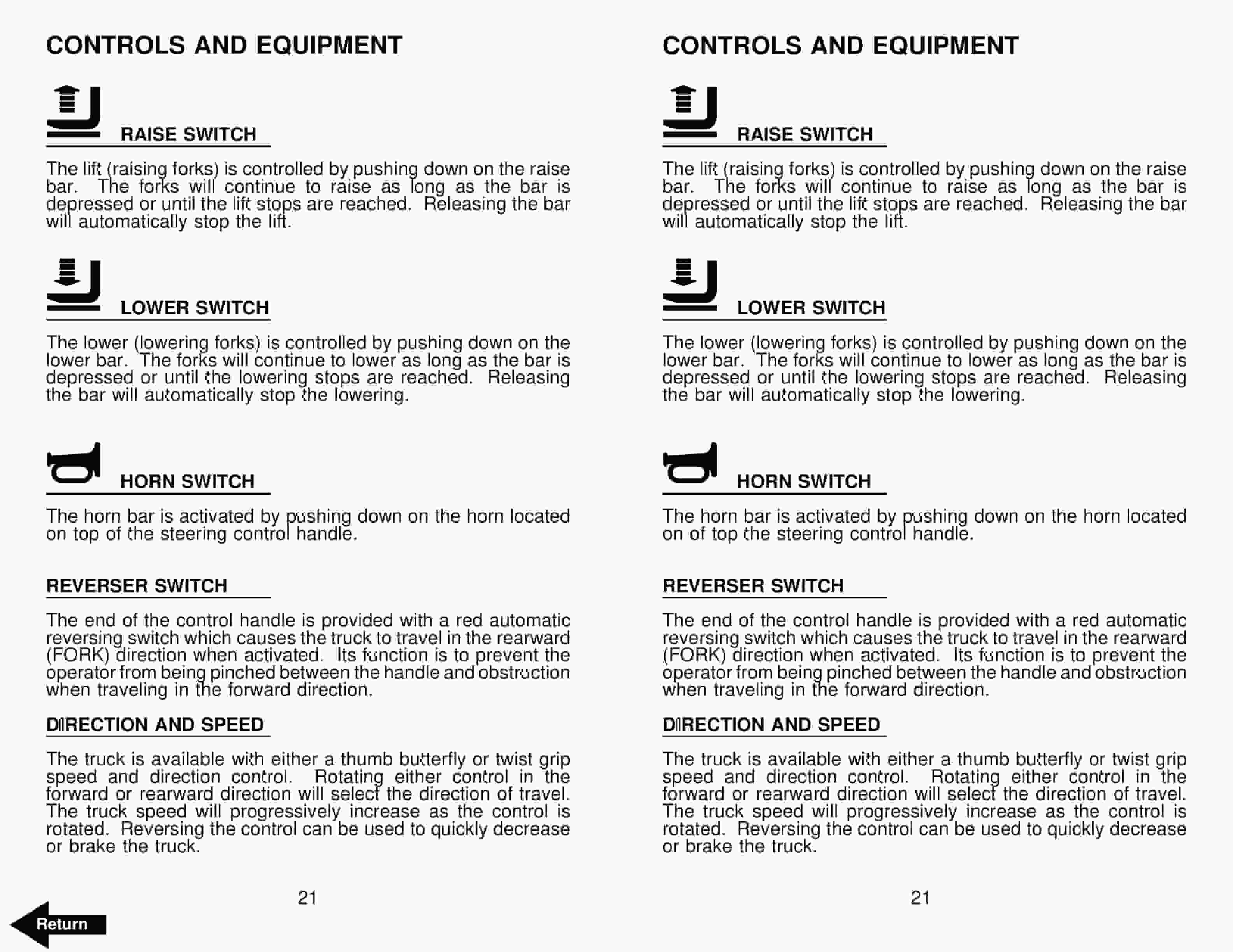 Alternative view of BT MX-80 Electric Low Lift Pallet Truck Operator Manual 9202 301650-000