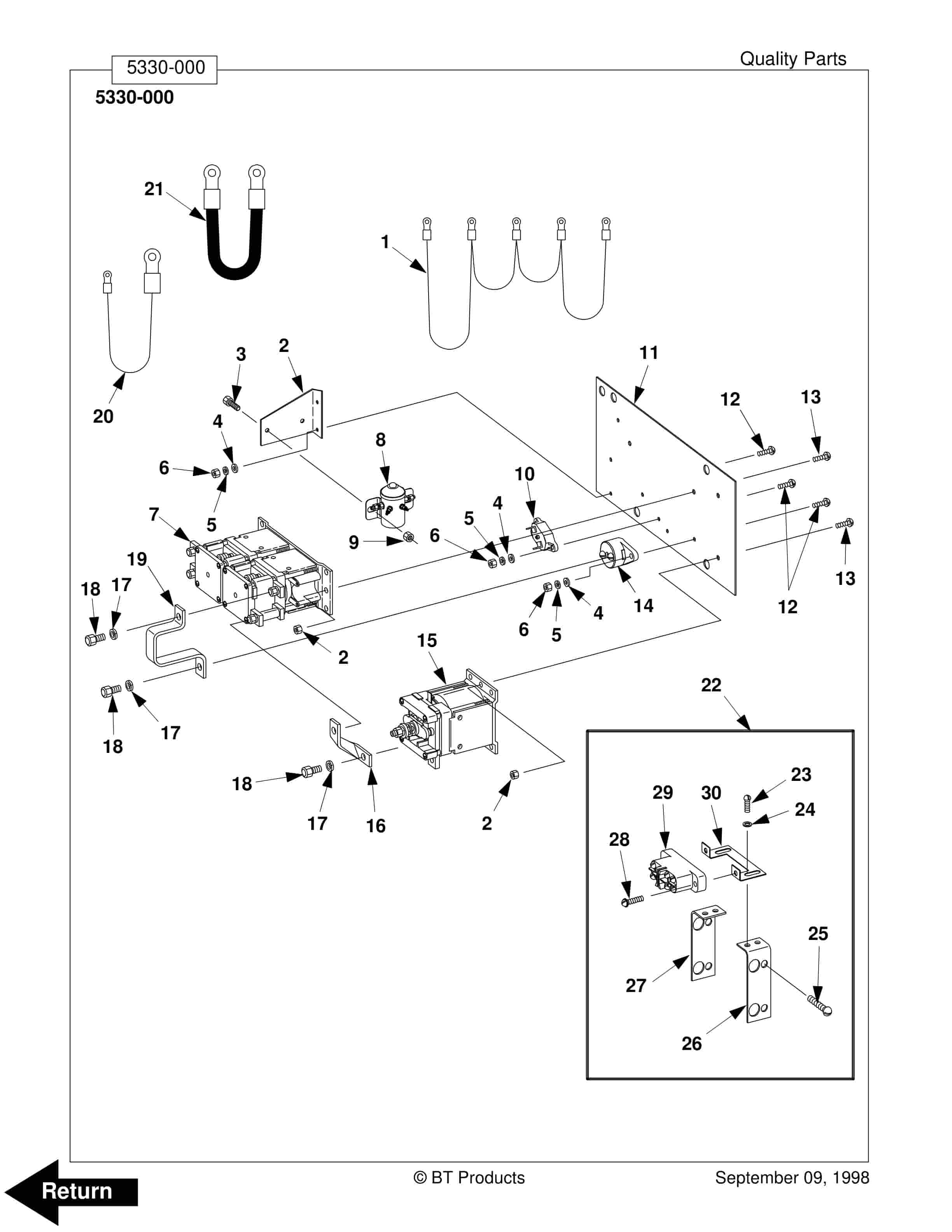 Alternative view of BT OE-15C Electric Order Selector Parts Manual 300338-002