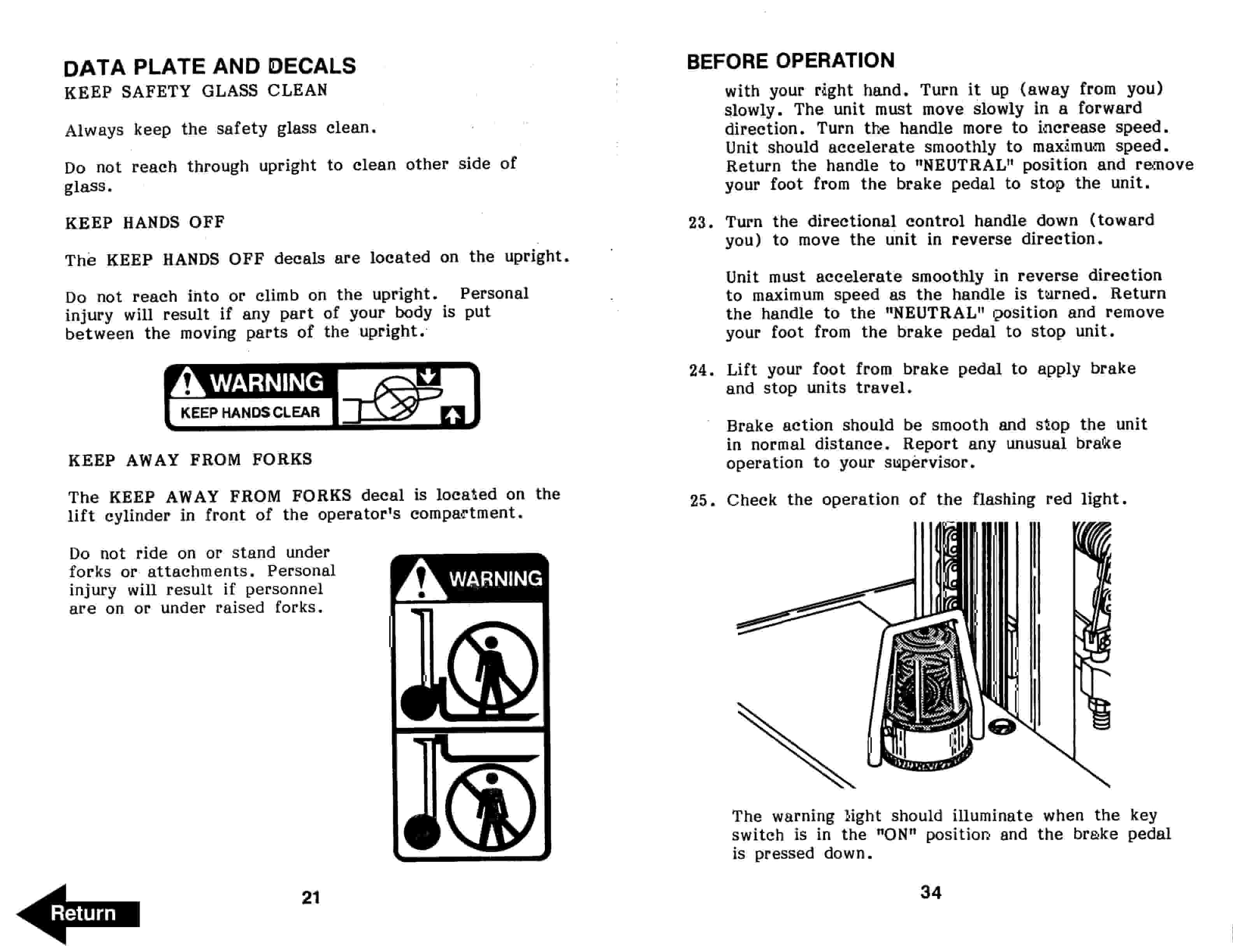 BT OE-30B Electric Order Selector Operator Manual 301070-000-4