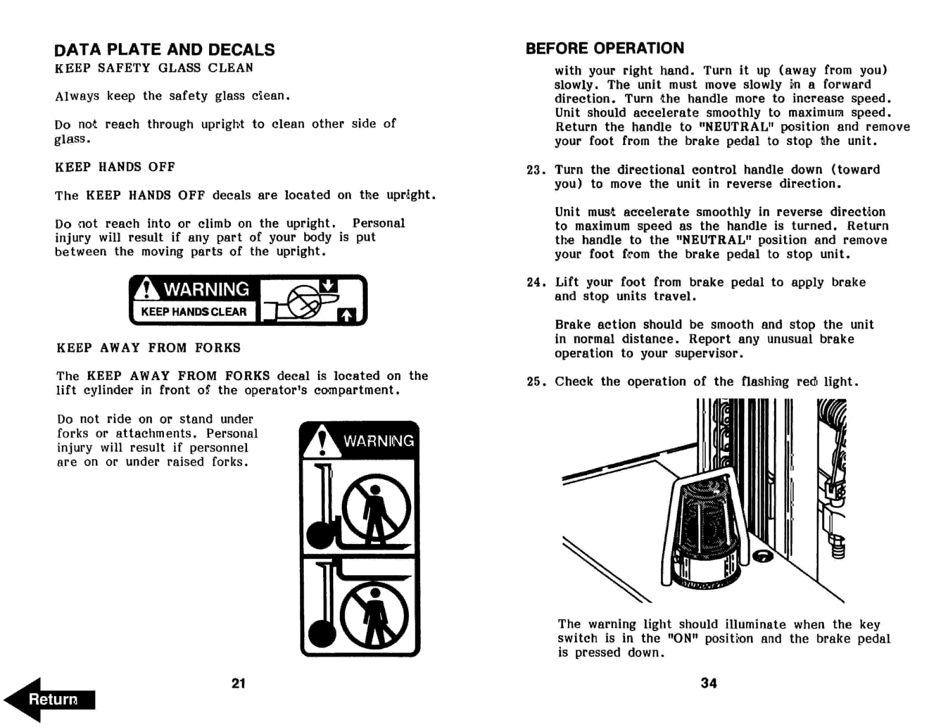 BT OE-30C Electric Order Selector Operator Manual 301070-001 4 BT OE-30C Electric Order Selector Operator Manual 301070-001-4