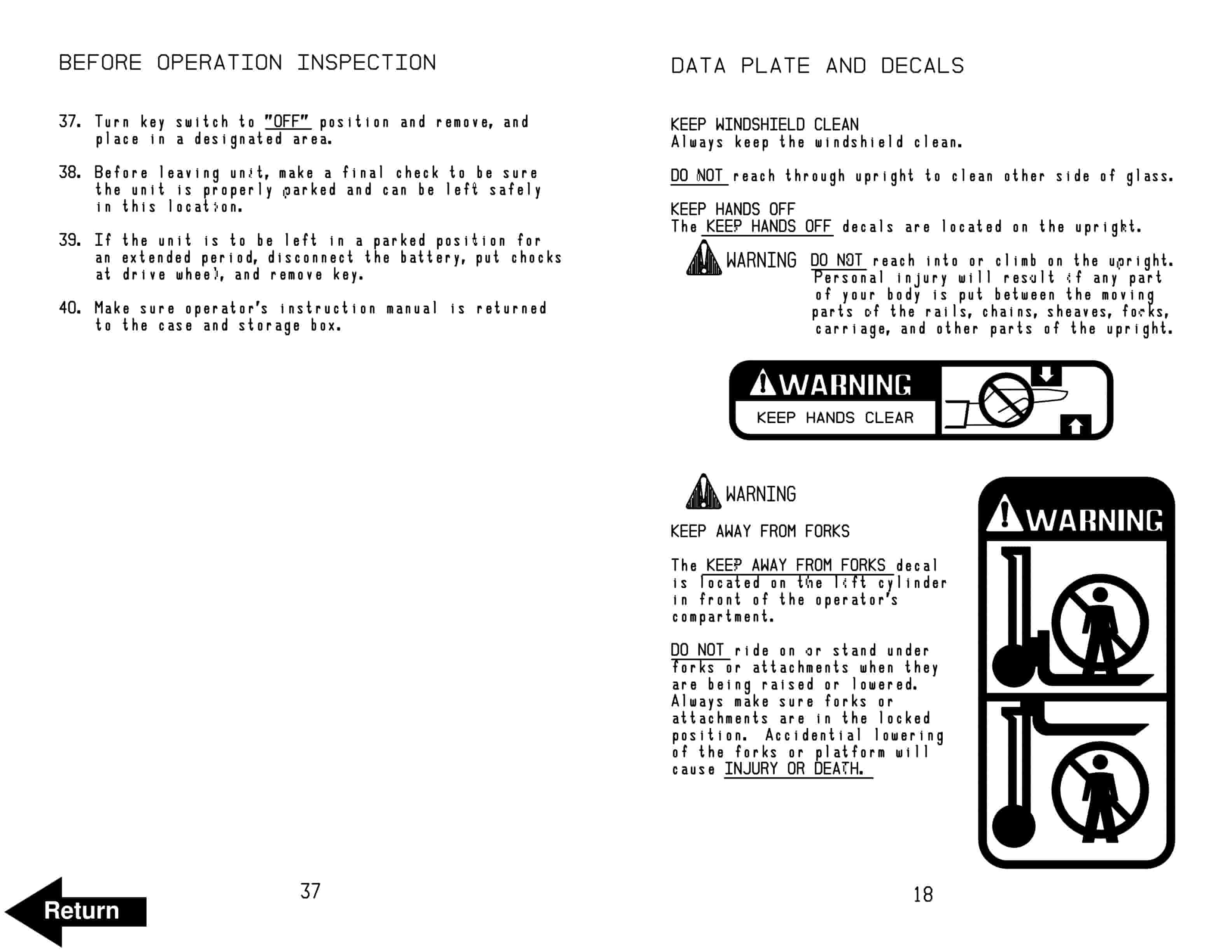BT OE-35 Electric Order Selector Operator Manual 29296-00 3 BT OE-35 Electric Order Selector Operator Manual 29296-00 - Image 3