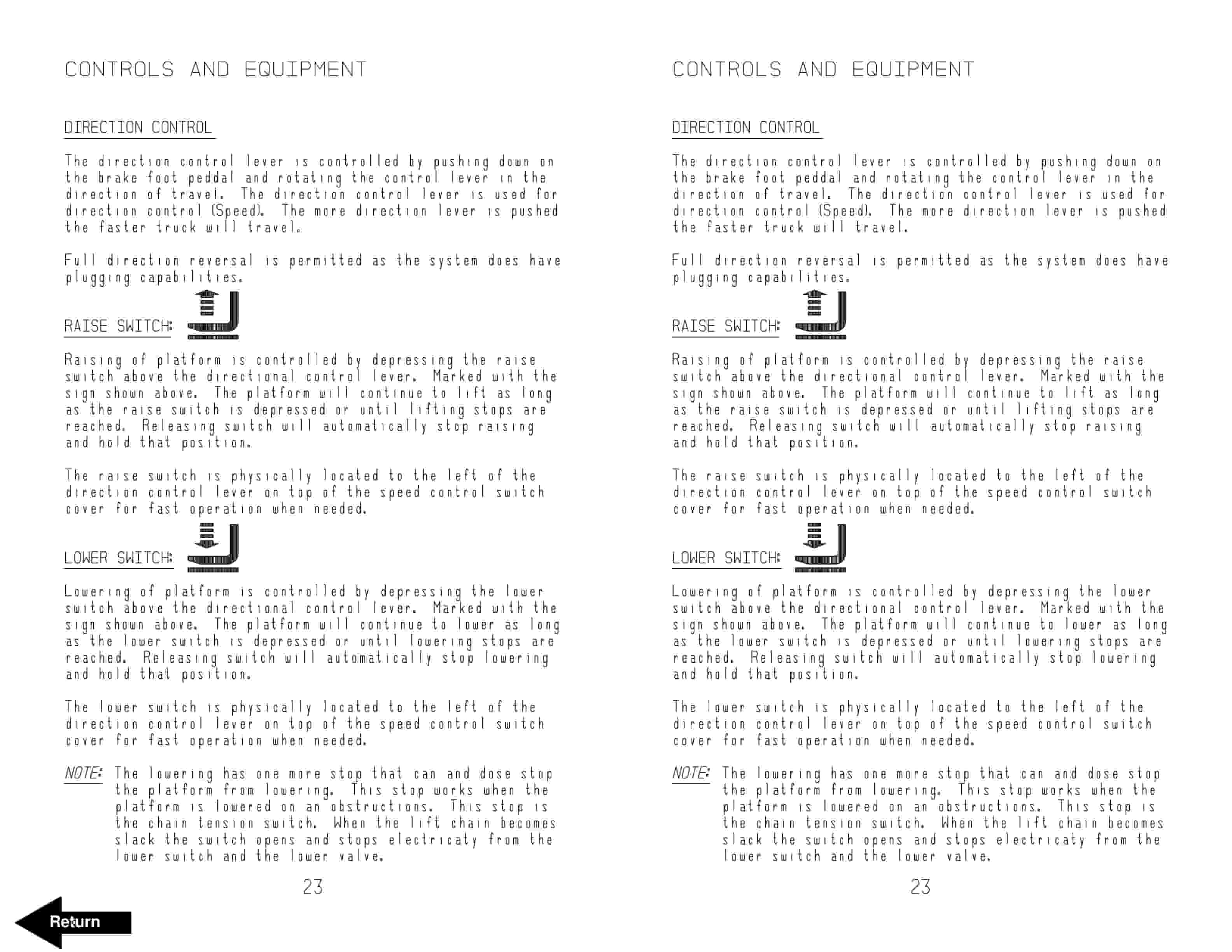 Alternative view of BT OE-35 Electric Order Selector Operator Manual 300337-001