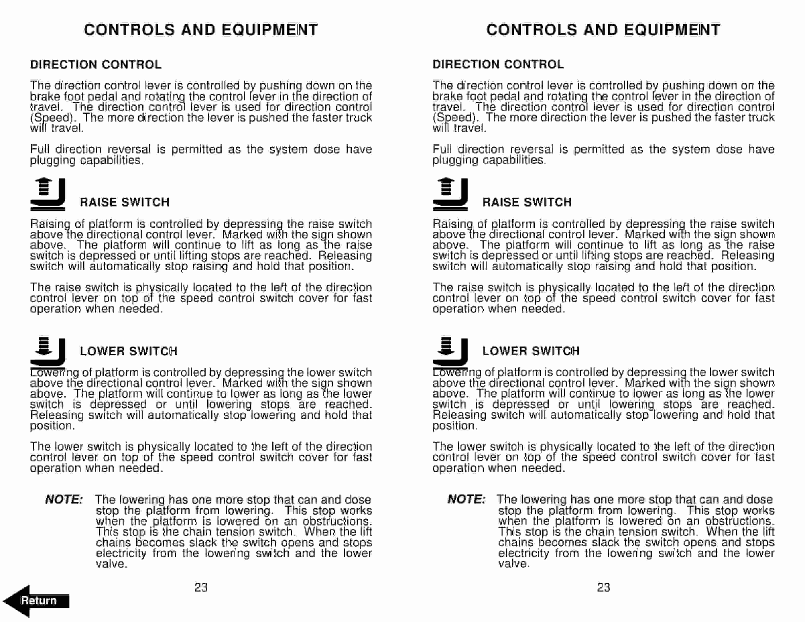Alternative view of BT OE-35 Electric Order Selector Operator Manual 300337-002