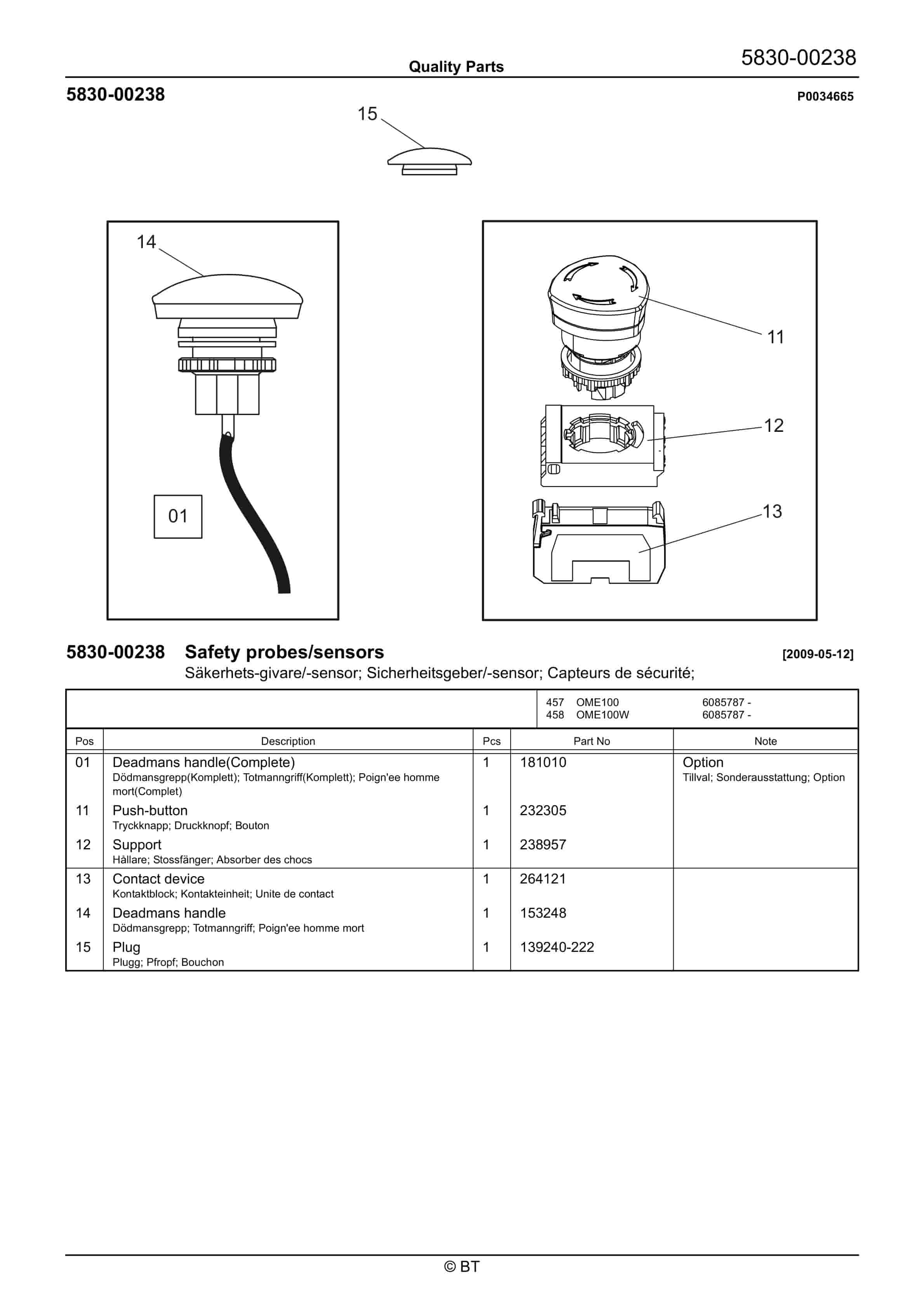 BT OME100, OME100W Quality Parts 7513654 3 BT OME100, OME100W Quality Parts 7513654 - Image 3