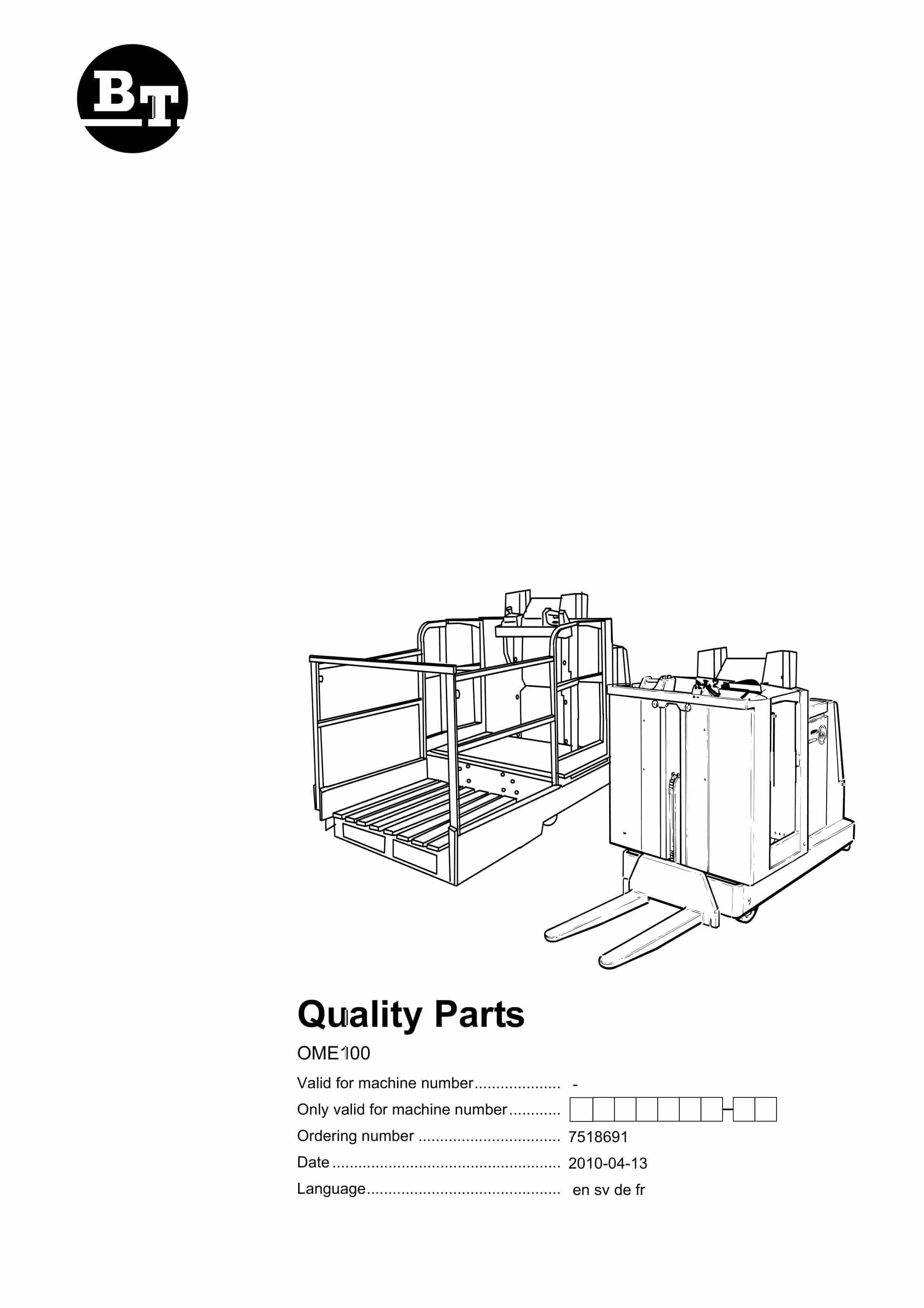 BT OME100 Quality Parts 7518691 1 BT OME100 Quality Parts 7518691