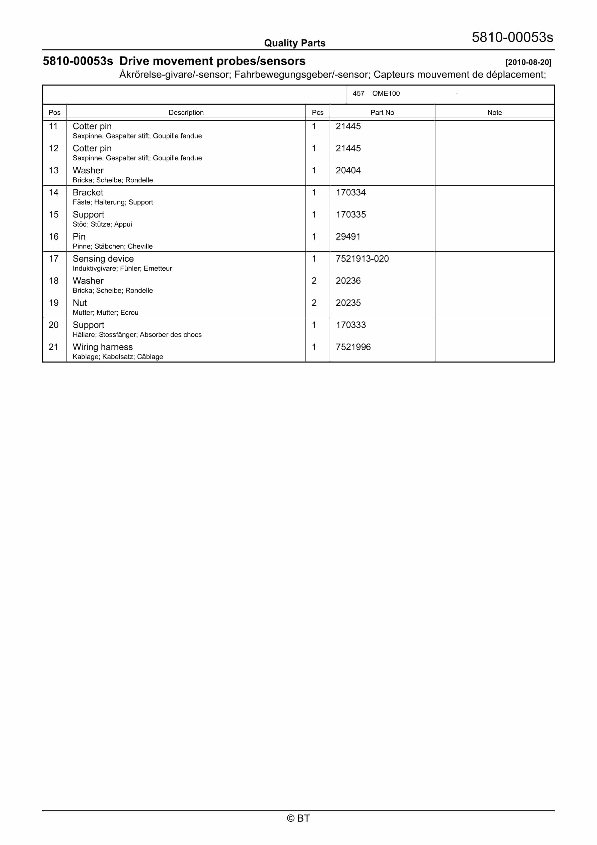 BT OME100 Quality Parts 7521759 3 BT OME100 Quality Parts 7521759 - Image 3