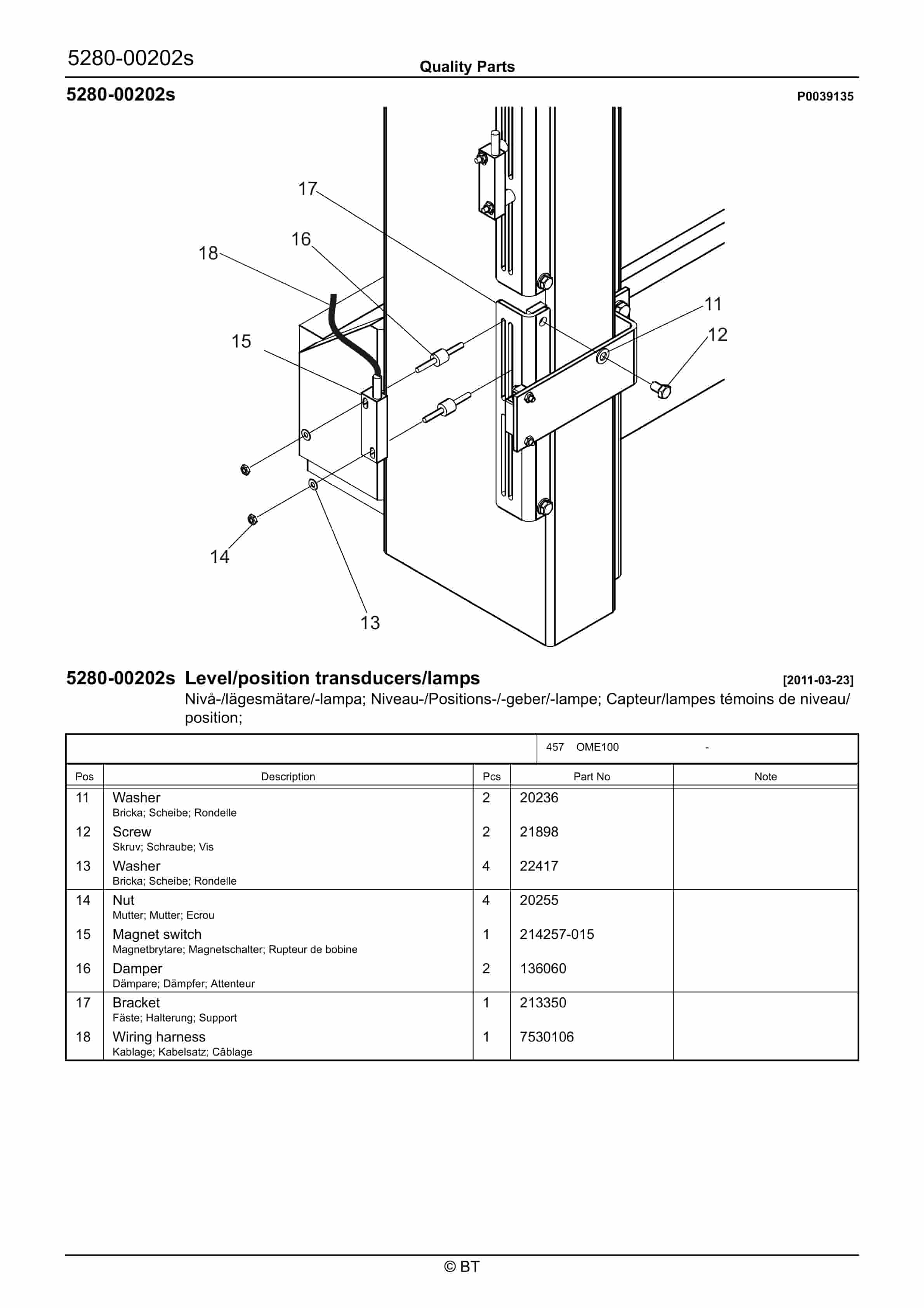 BT OME100 Quality Parts 7530708 2 BT OME100 Quality Parts 7530708 - Image 2