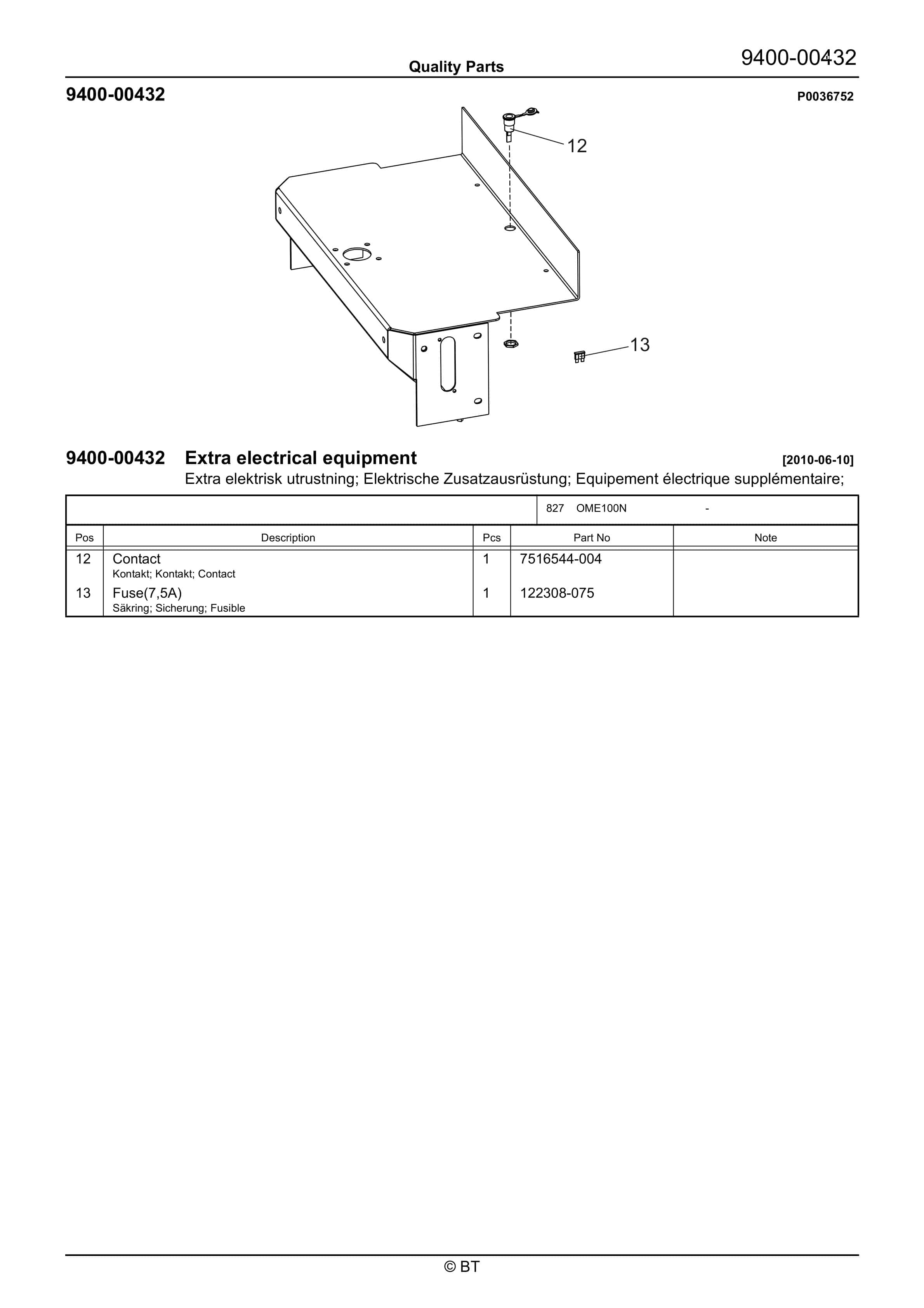 BT OME100N Quality Parts 7526371 5 BT OME100N Quality Parts 7526371 - Image 5