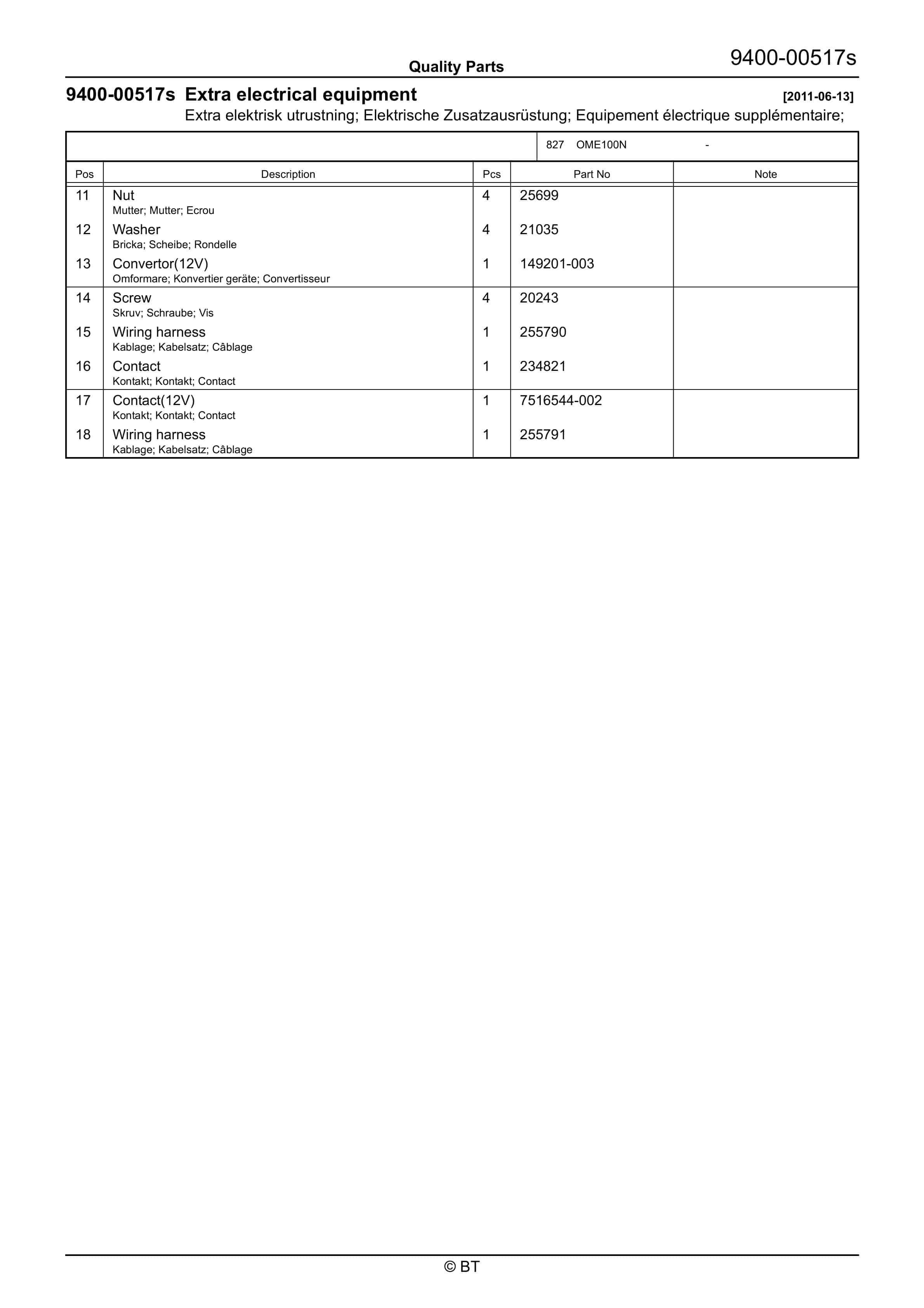 BT OME100N Quality Parts 7533455 5 BT OME100N Quality Parts 7533455 - Image 5