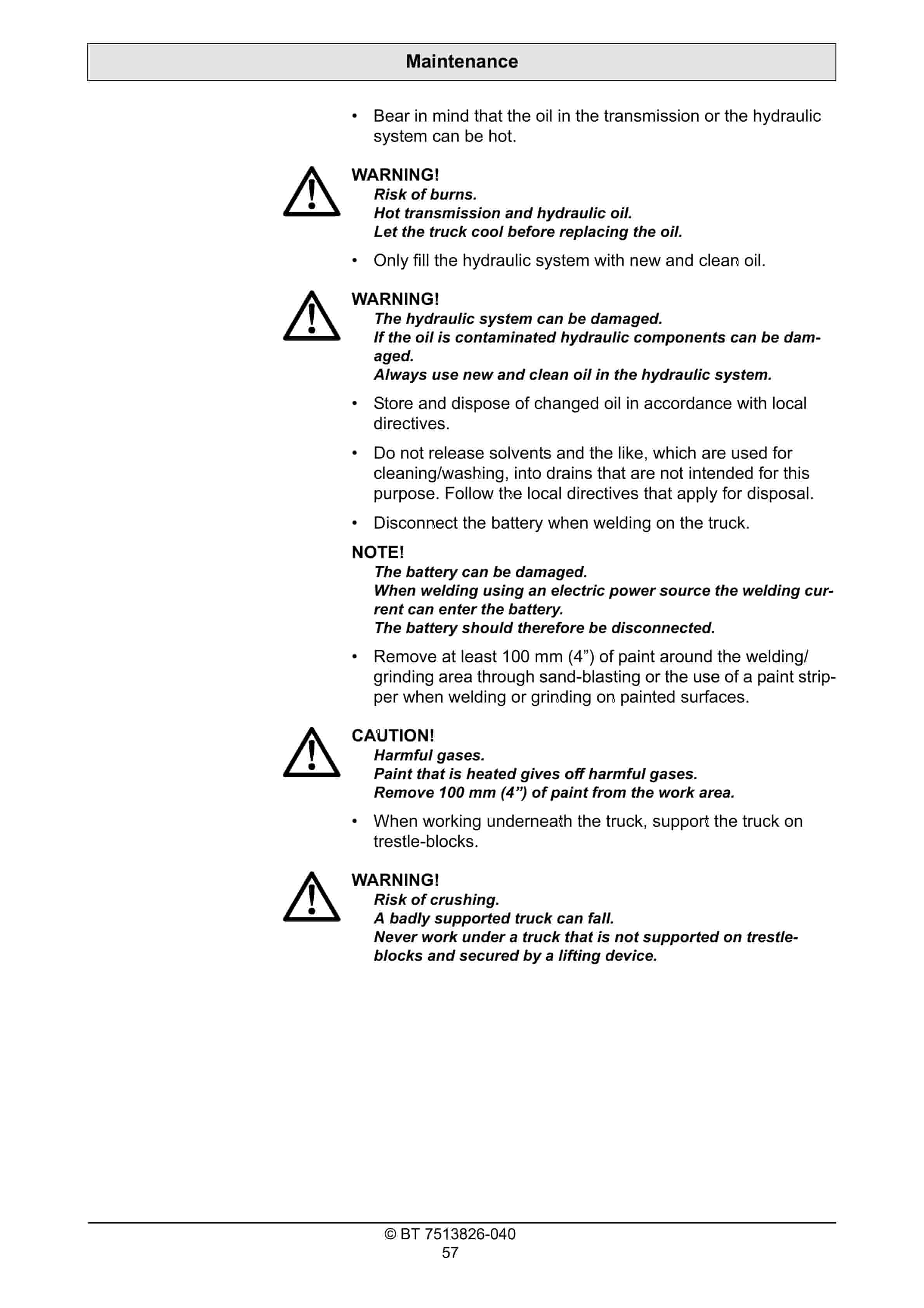 BT OME100NW Operator Manual 7513826-040 5 BT OME100NW Operator Manual 7513826-040 - Image 5
