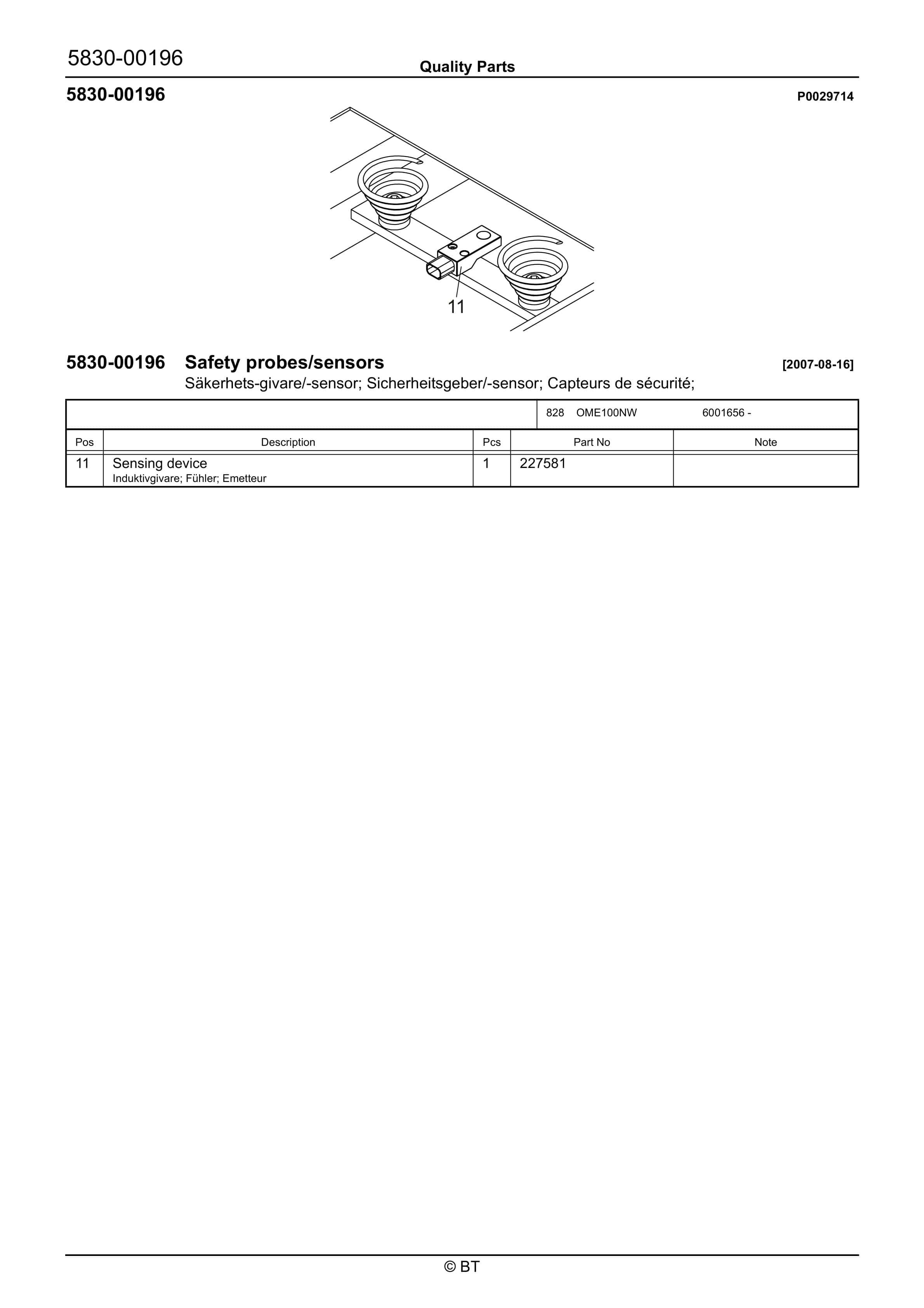 BT OME100NW Quality Parts 7503425 4 BT OME100NW Quality Parts 7503425 - Image 4