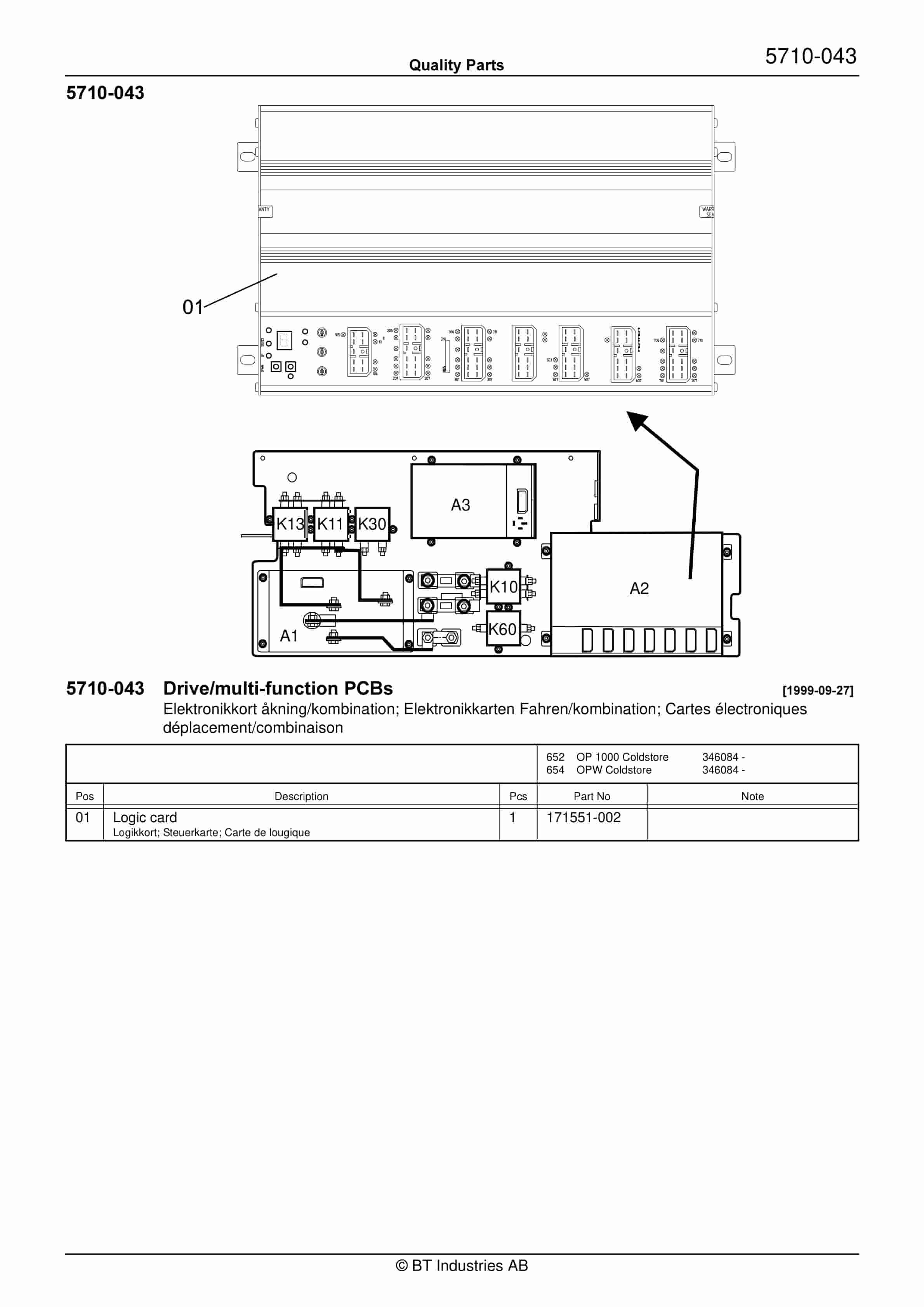BT OP Coldstore, OPW Coldstore Quality Parts 173069 2 BT OP Coldstore, OPW Coldstore Quality Parts 173069 - Image 2