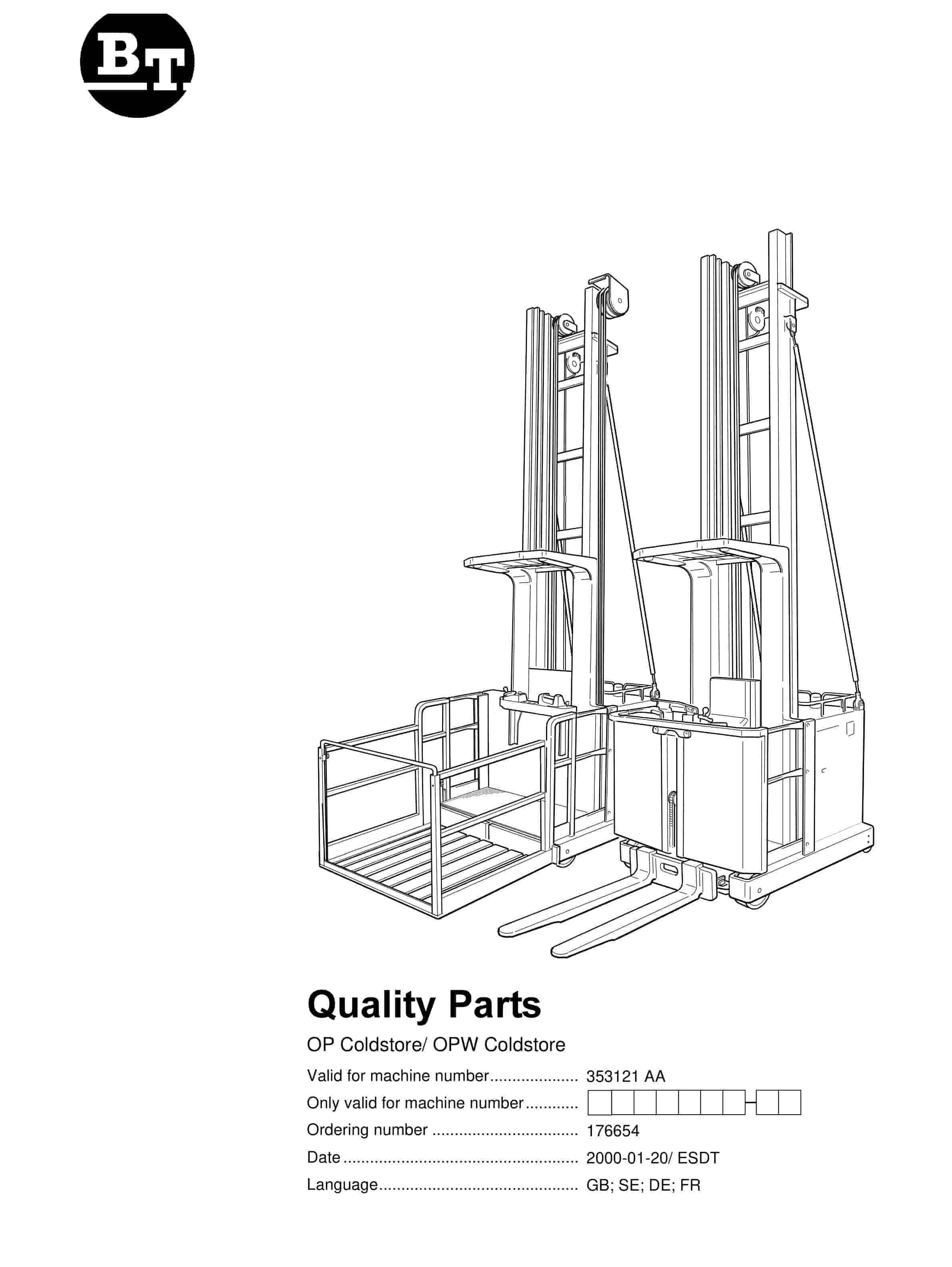 BT OP Coldstore, OPW Coldstore Quality Parts 176654 1 BT OP Coldstore, OPW Coldstore Quality Parts 176654