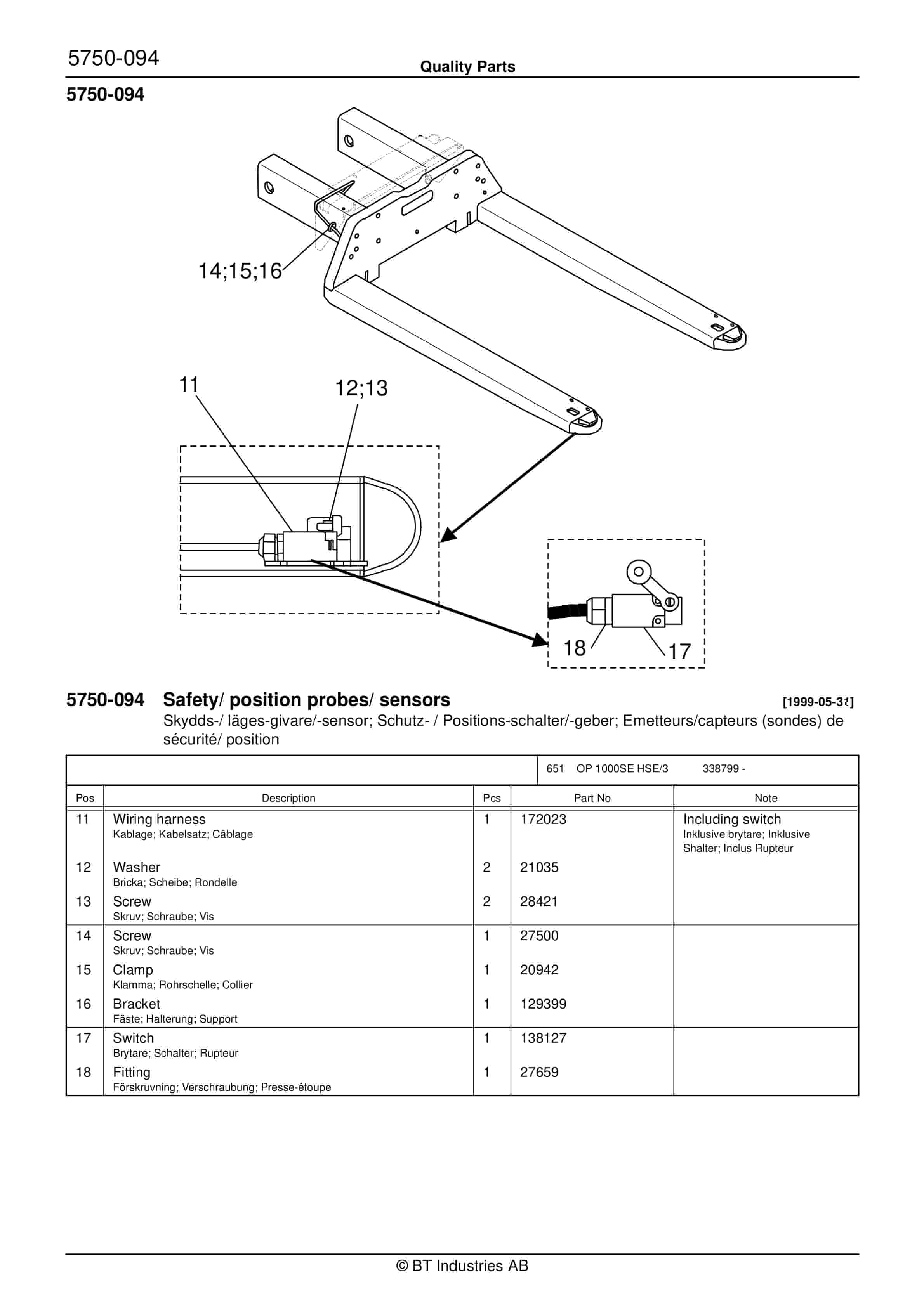 BT OP, OPW, OPW Space Quality Parts 181410 2 BT OP, OPW, OPW Space Quality Parts 181410 - Image 2