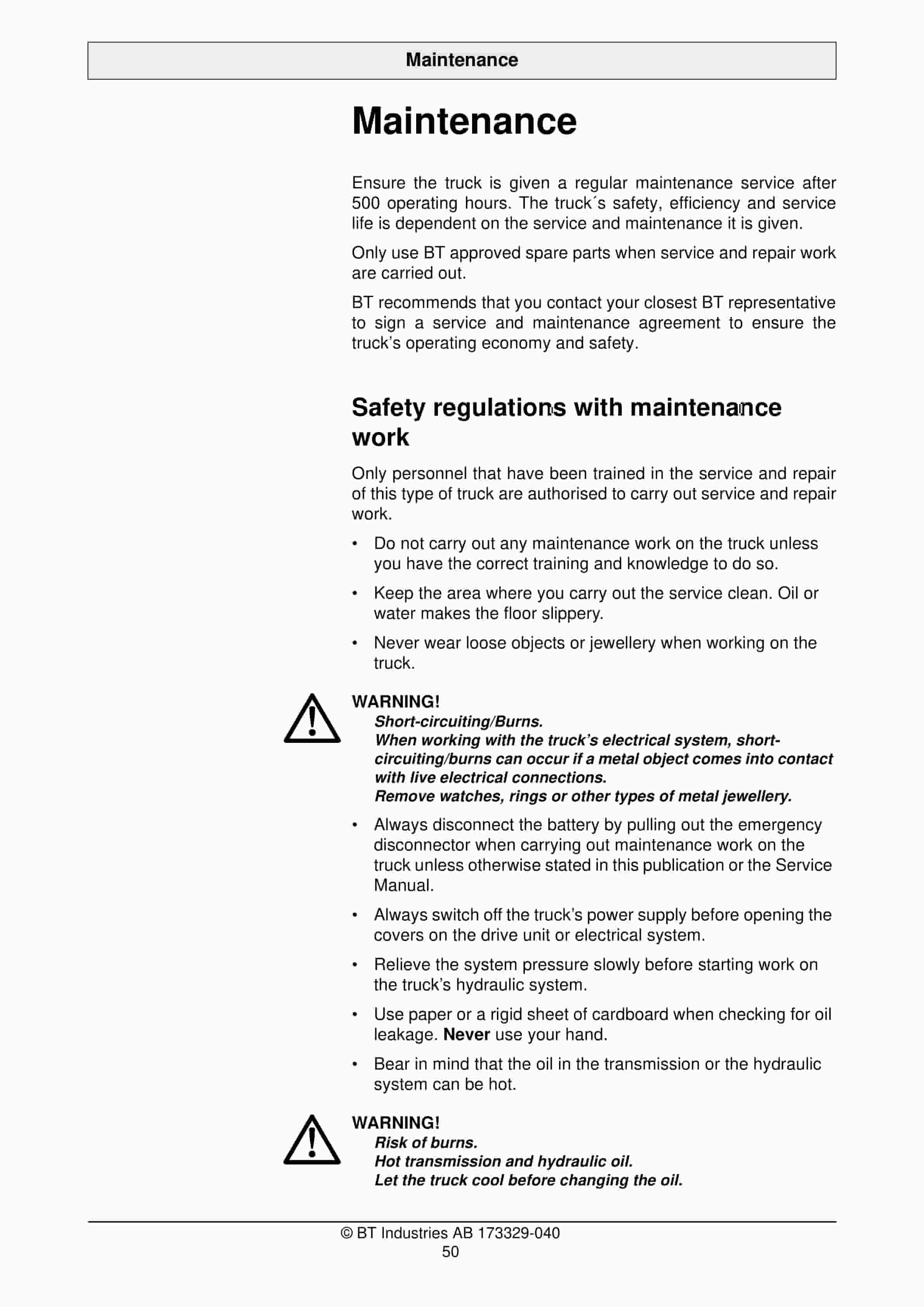 BT ORION P20 Operator Manual 173329-040 4 BT ORION P20 Operator Manual 173329-040 - Image 4
