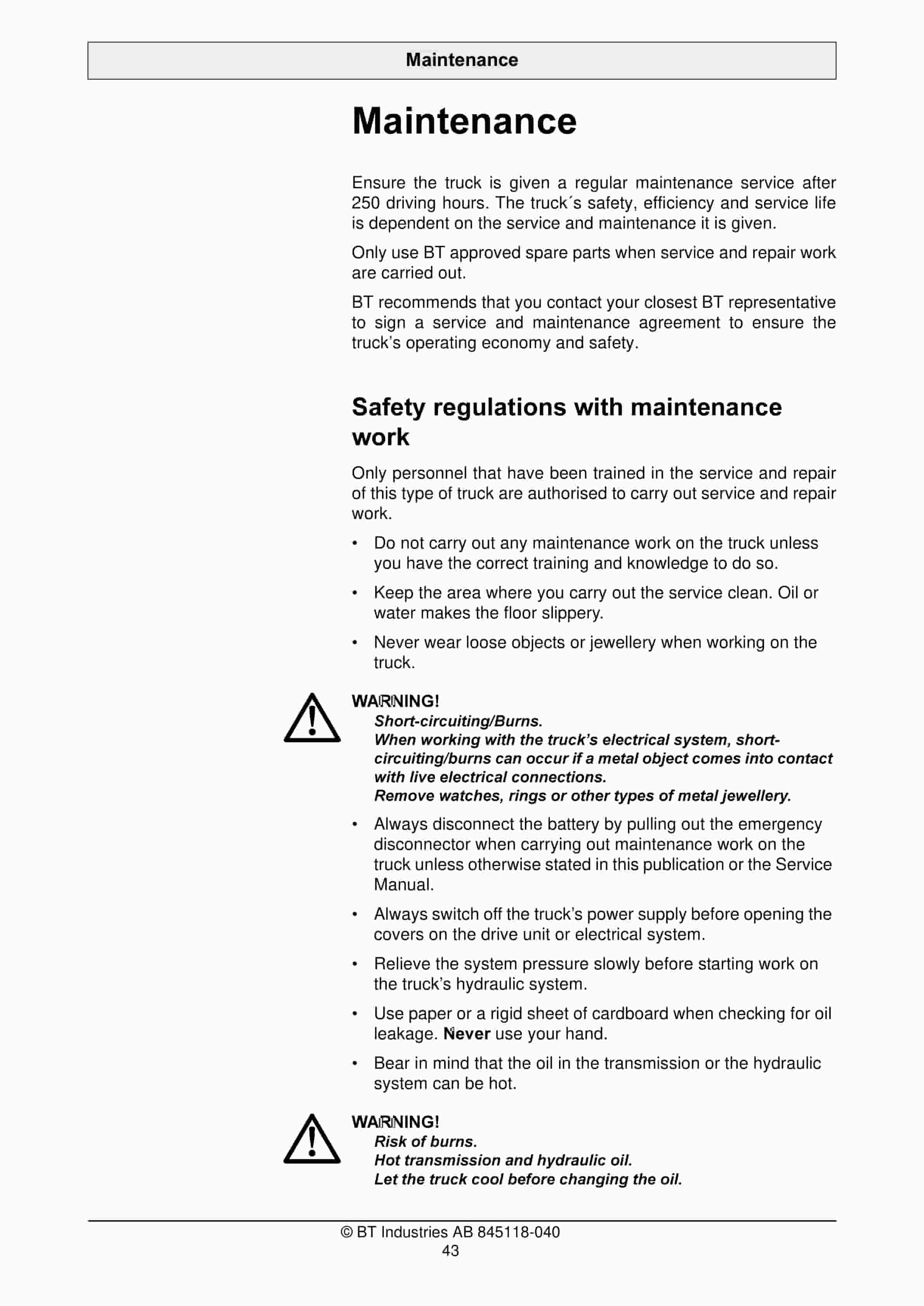 BT OS 1.0WL Operator Manual 845118-040 4 BT OS 1.0WL Operator Manual 845118-040 - Image 4