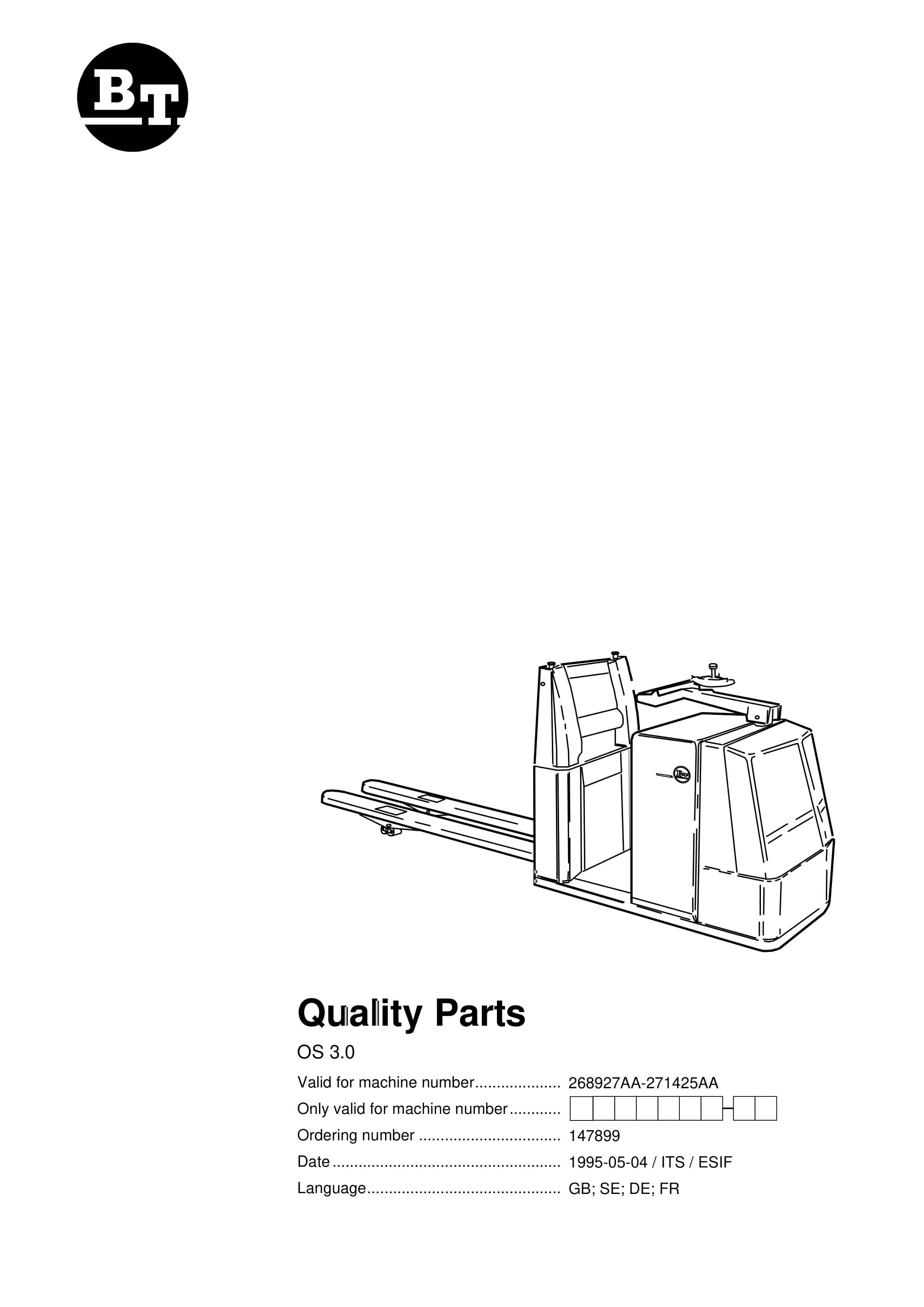 BT OS 3.0 Quality Parts 147899 1 BT OS 3.0 Quality Parts 147899
