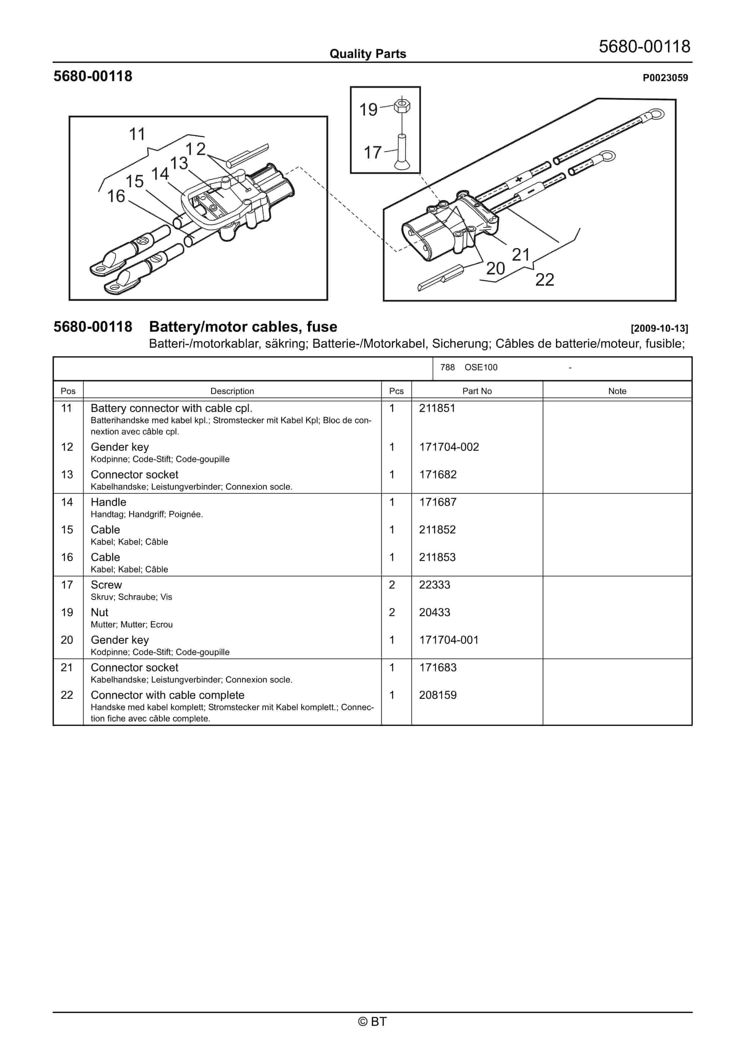 BT OSE100 Quality Parts 7525578 3 BT OSE100 Quality Parts 7525578 - Image 3