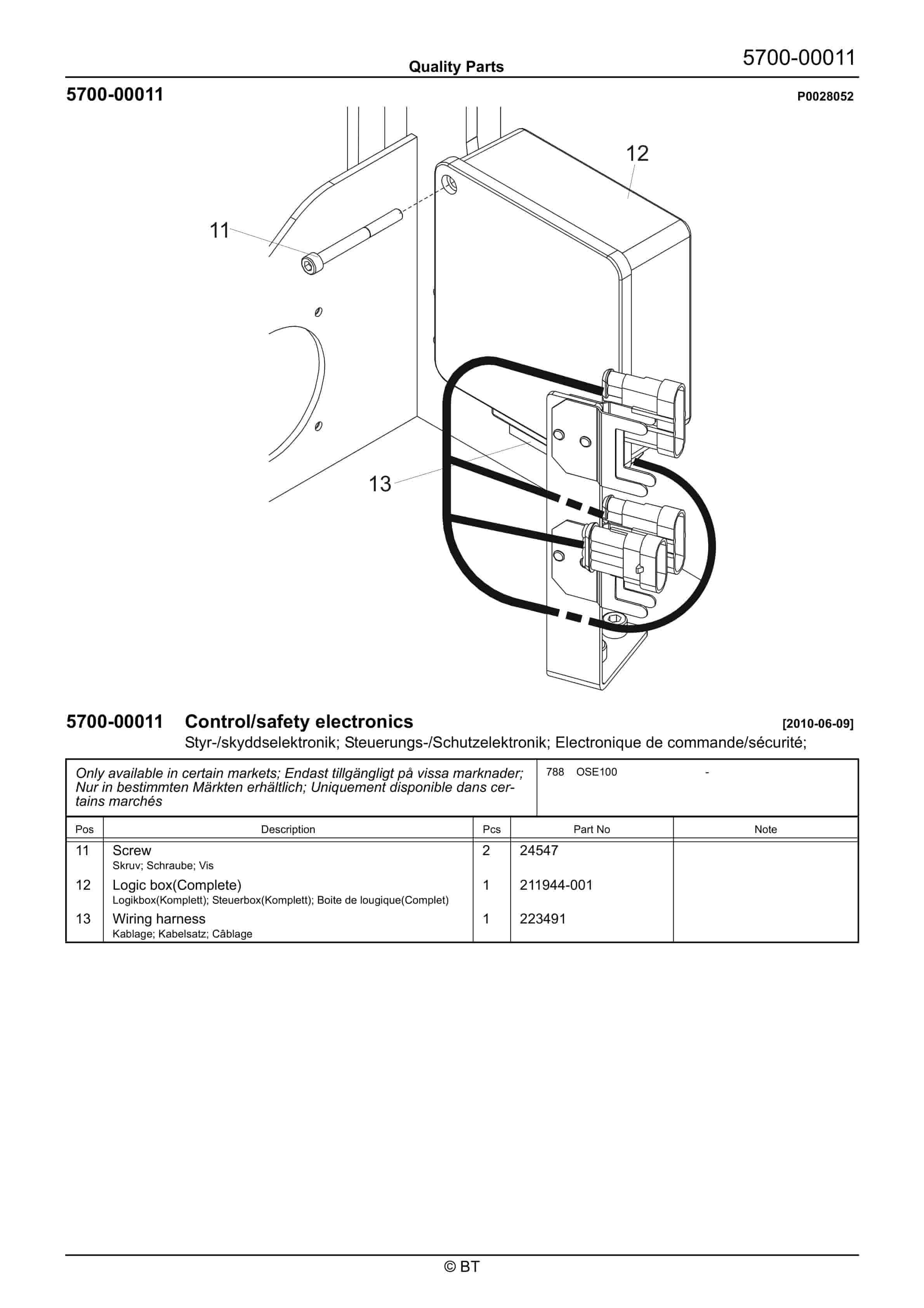 BT OSE100 Quality Parts 7529184 3 BT OSE100 Quality Parts 7529184 - Image 3