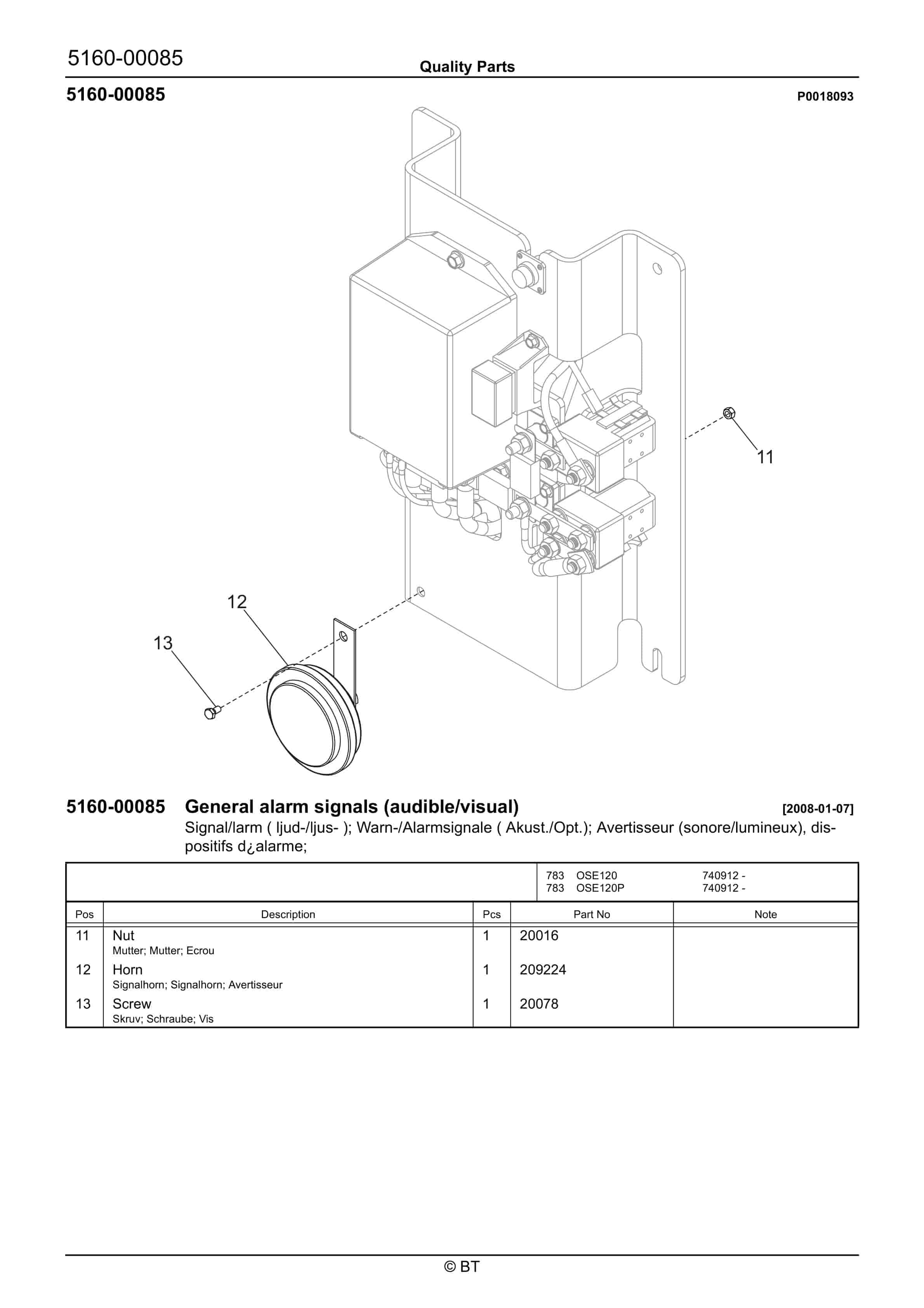 BT OSE120, OSE120P Quality Parts 7511664 2 BT OSE120, OSE120P Quality Parts 7511664 - Image 2