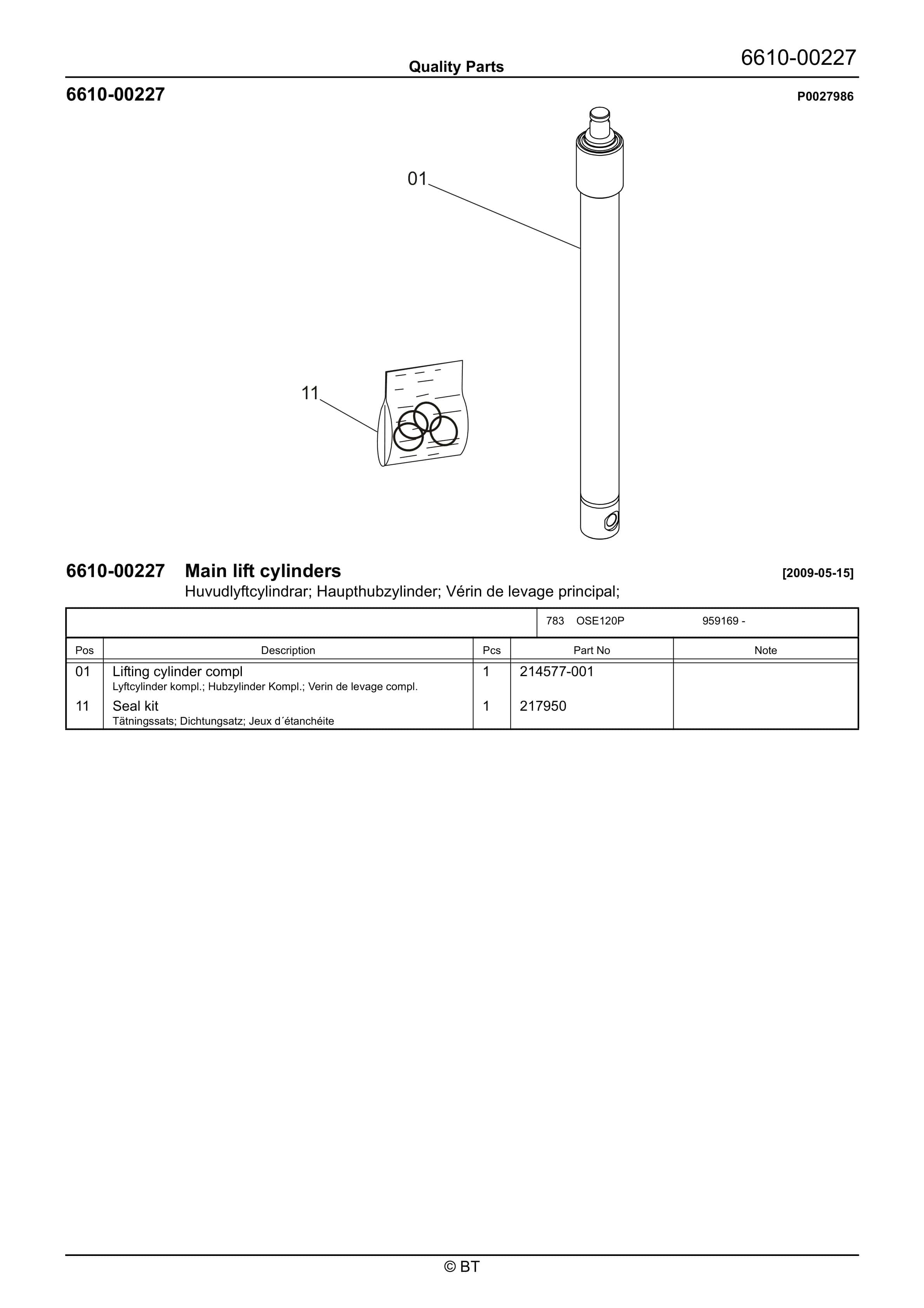 BT OSE120, OSE120P Quality Parts 7511664 3 BT OSE120, OSE120P Quality Parts 7511664 - Image 3