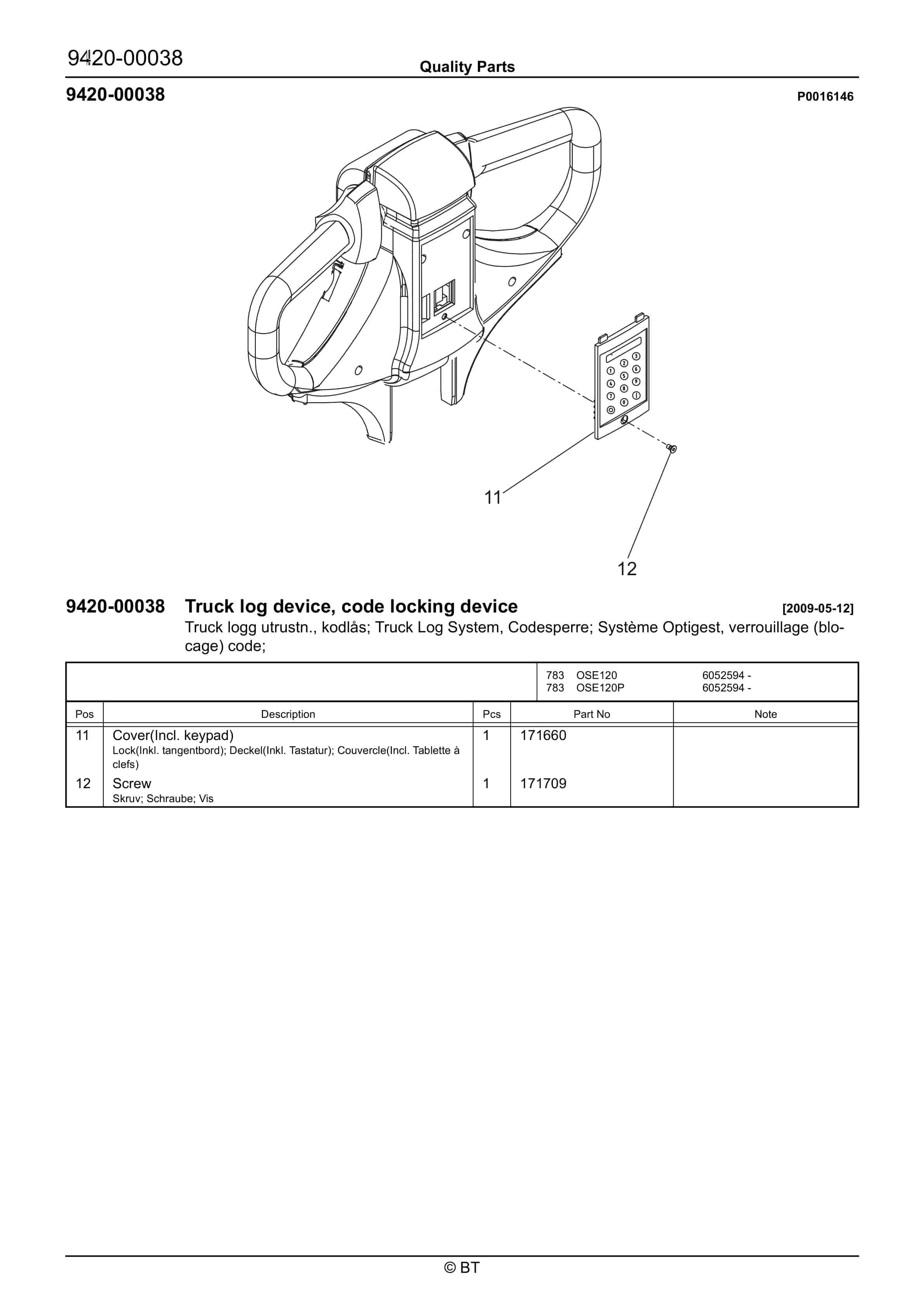 BT OSE120, OSE120P Quality Parts 7511664 5 BT OSE120, OSE120P Quality Parts 7511664 - Image 5